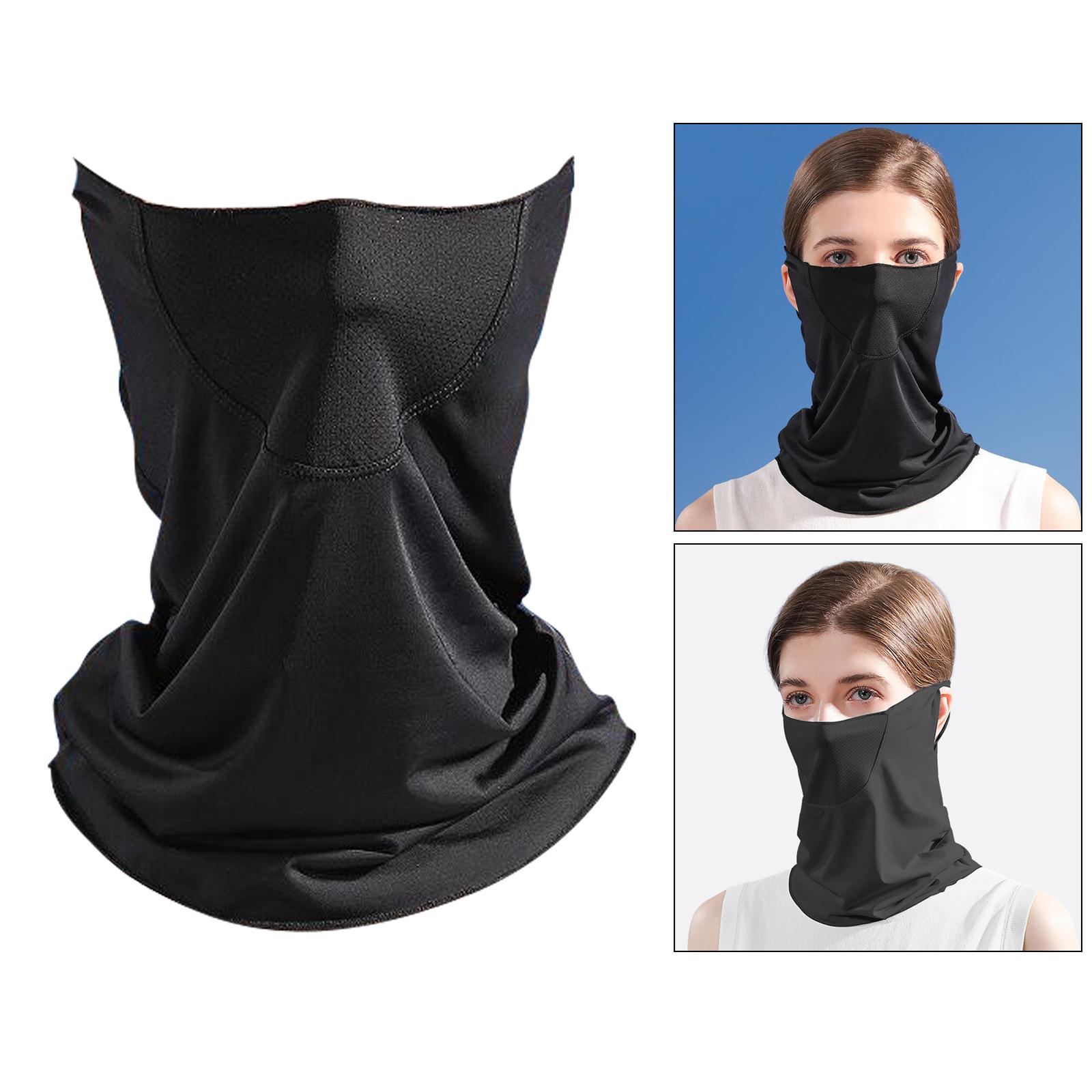 Bicycle Neck Gaiter Balaclava Face Covering Mask Shield Cover Reusable Black