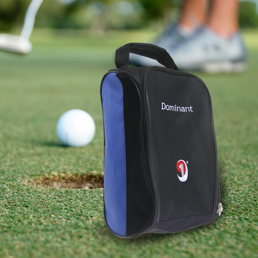 Golf Shoes Bag with Ventilation Zippered Travel Shoe Bag Black blue