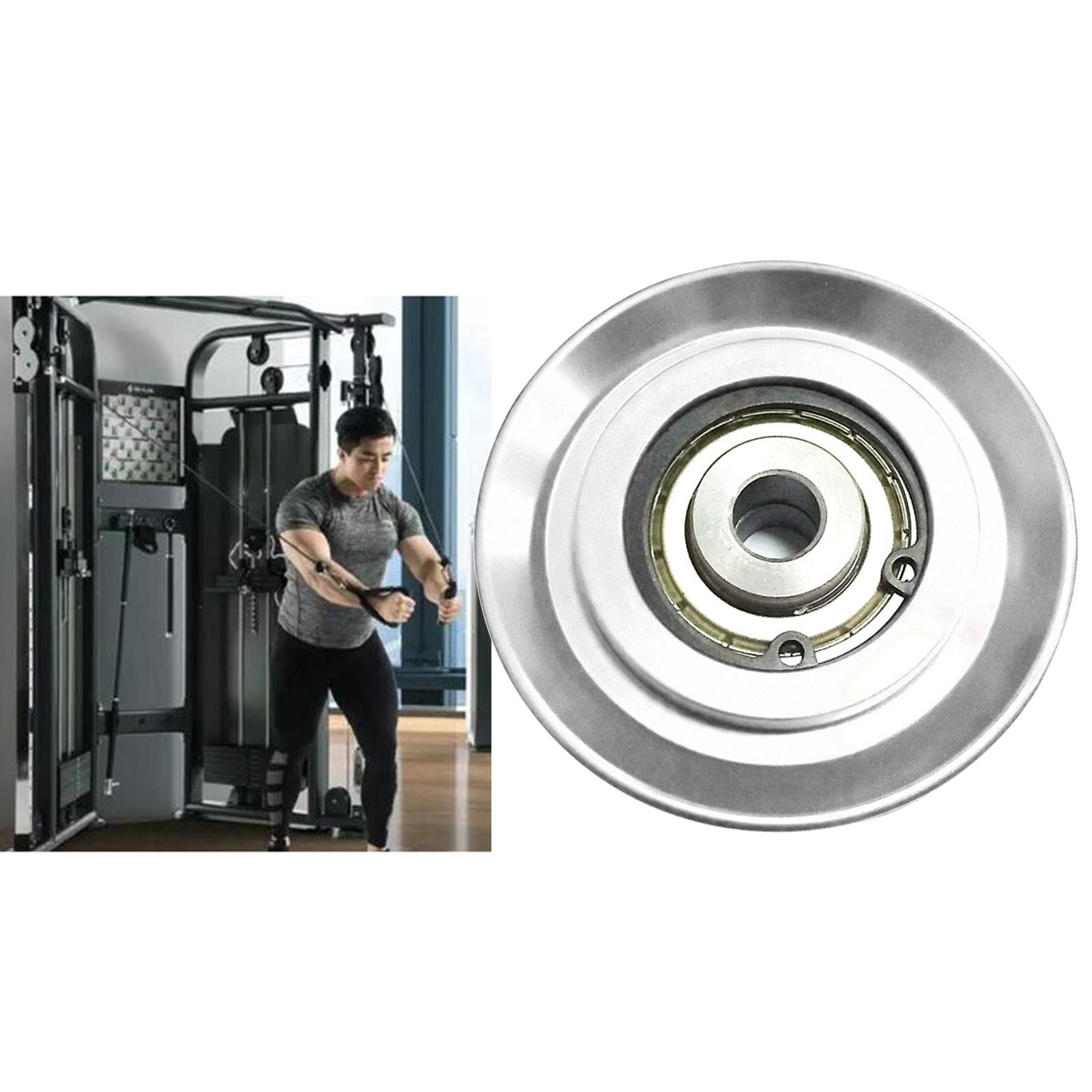 73mm Bearing Pulley Aluminium Alloy for Cable Fitness Equipment Silver