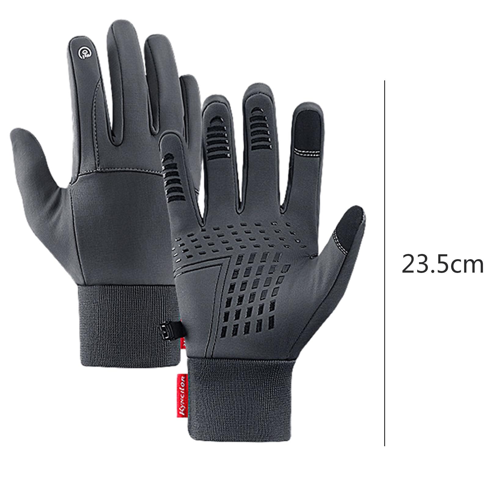 Touchscreen Mittens Cycling Glove Full Finger Warm Gloves for Women M Black
