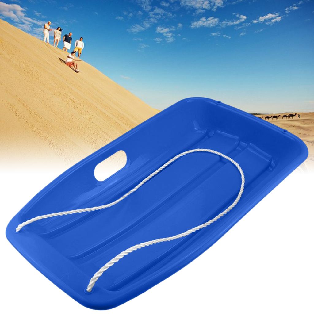 Sledge Toboggan Pull Rope Board Boat Durable Snow Sled Sleigh Blue