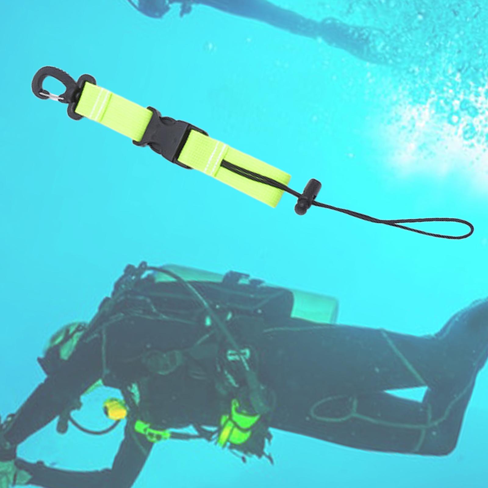 Scuba Diving Lanyard Durable Webbing for Dive Lights Fishing Tool Cameras Yellow