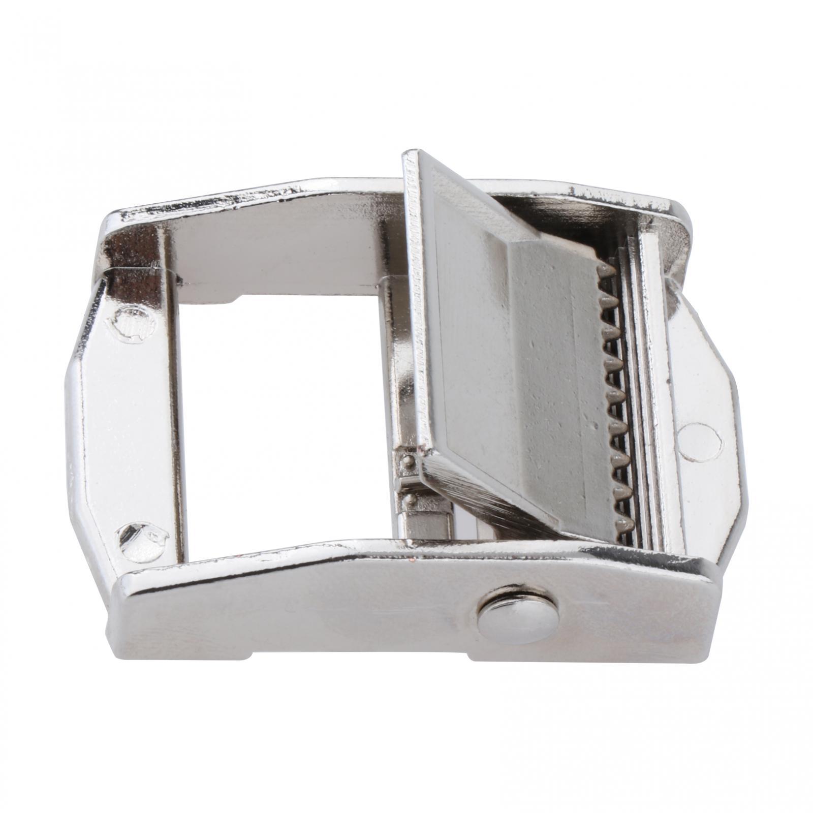 5xSlider Kayak Webbing Buckle Aluminum Alloy Ladder Lock Silver 2pcs