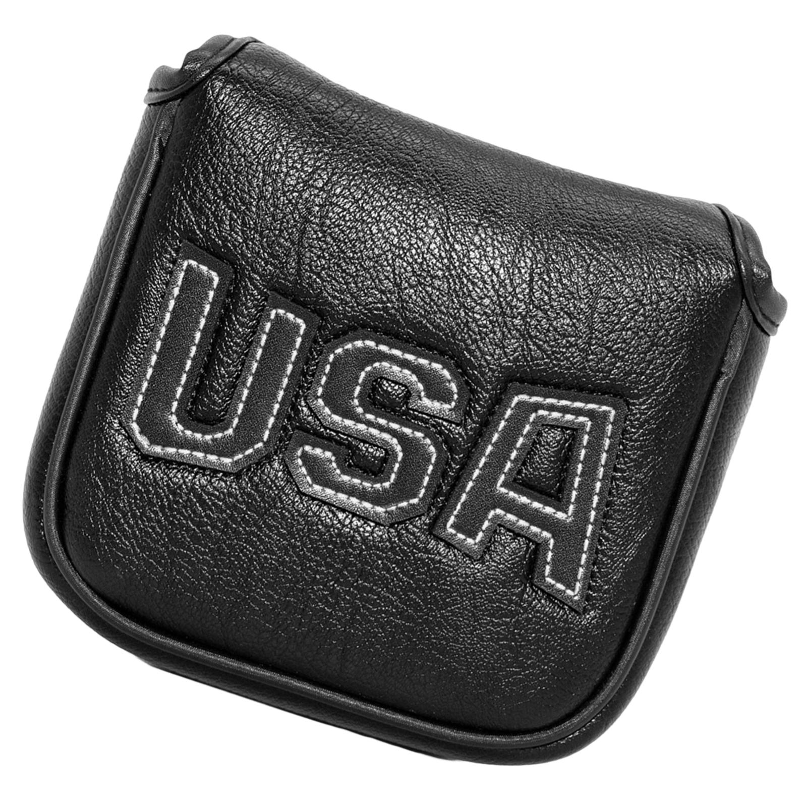 Embroidery Golf Mallet Putter Head Cover Blade Club Protective Headcover C