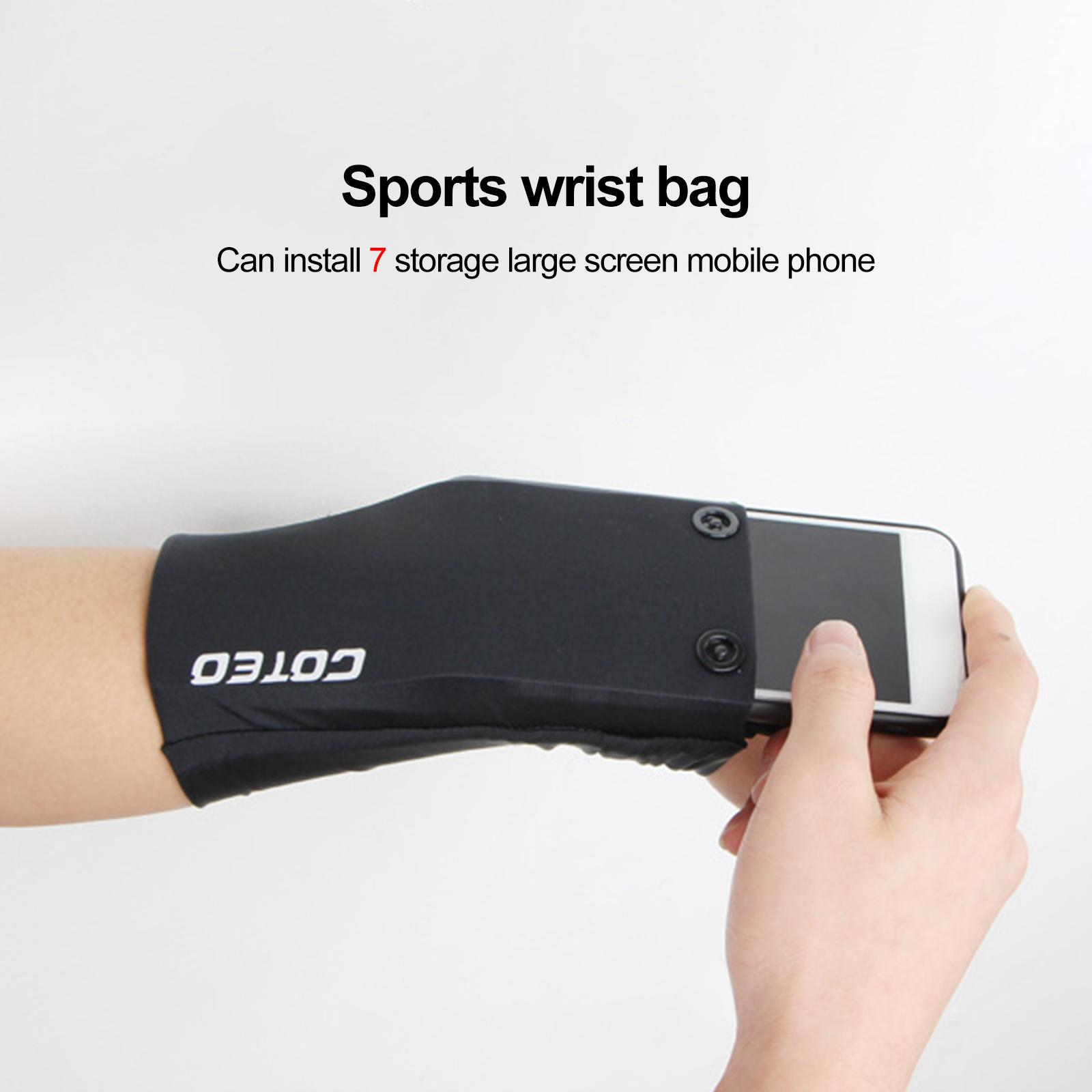 2xPhone Arm Bands Wristband Sleeve Bag Running Cellphone Holder Black