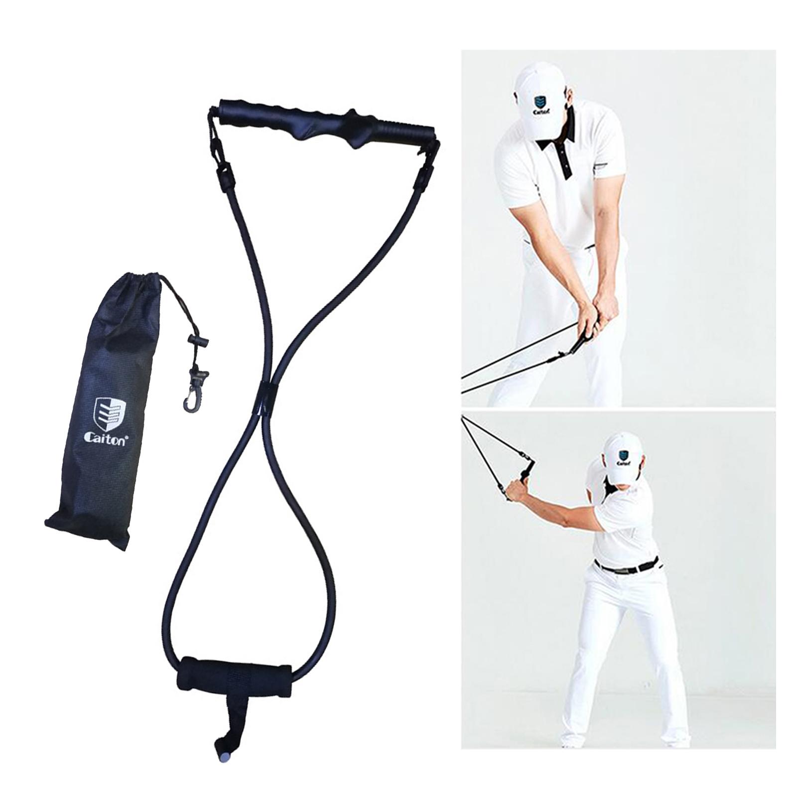 Golf Swing Resistance Bands Pull Rope Cord for Workout Sports Pilates black