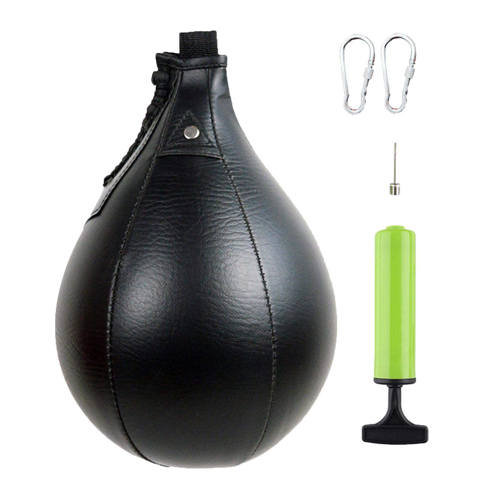 Boxing Speed Bag Hanging Punch Bag Speedball Fitness Fighting Black