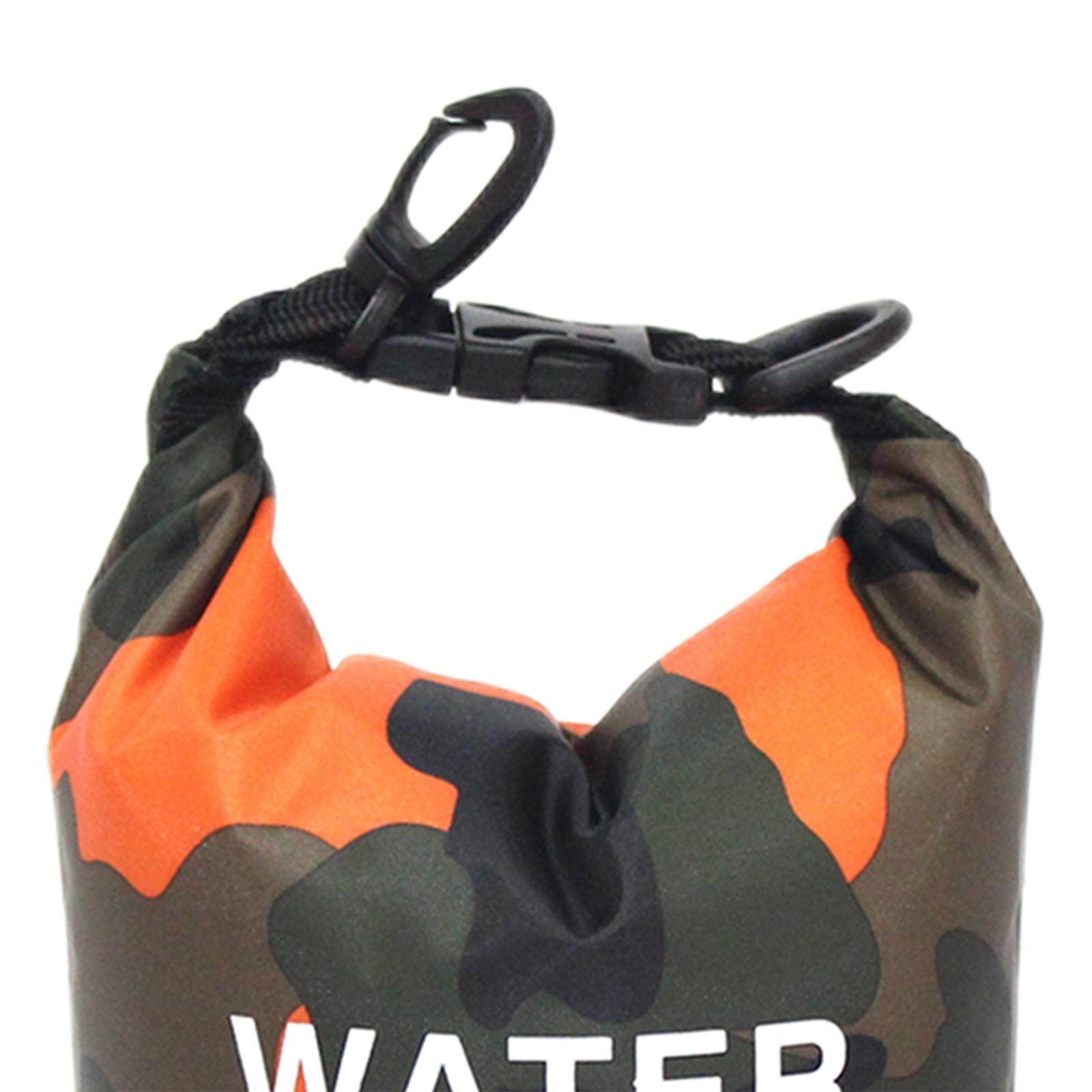 Small 2L Waterproof Dry Bag Crossbody Shoulder Bag for Kayaking Orange