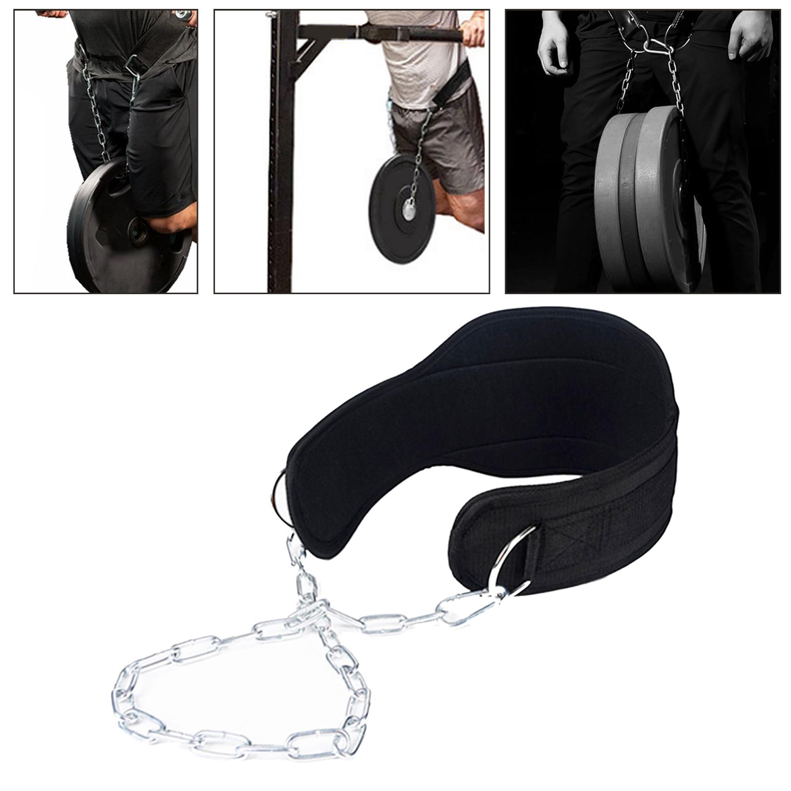 Polyester Dip Belt Bodybuilding Weight Lifting Chain Gym Adjustable Chain