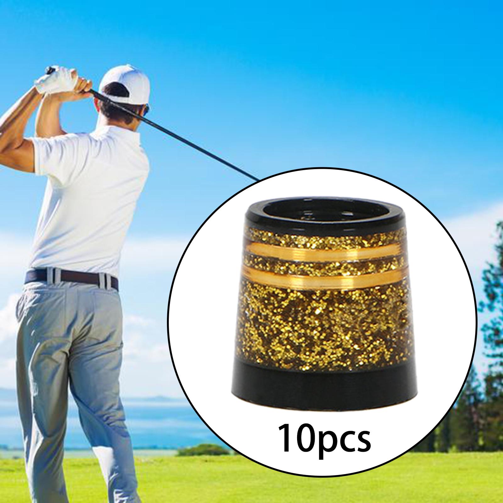 10Pcs Golf Iron Ferrules High Quality Premium Tapered Shaft Sleeves Gold