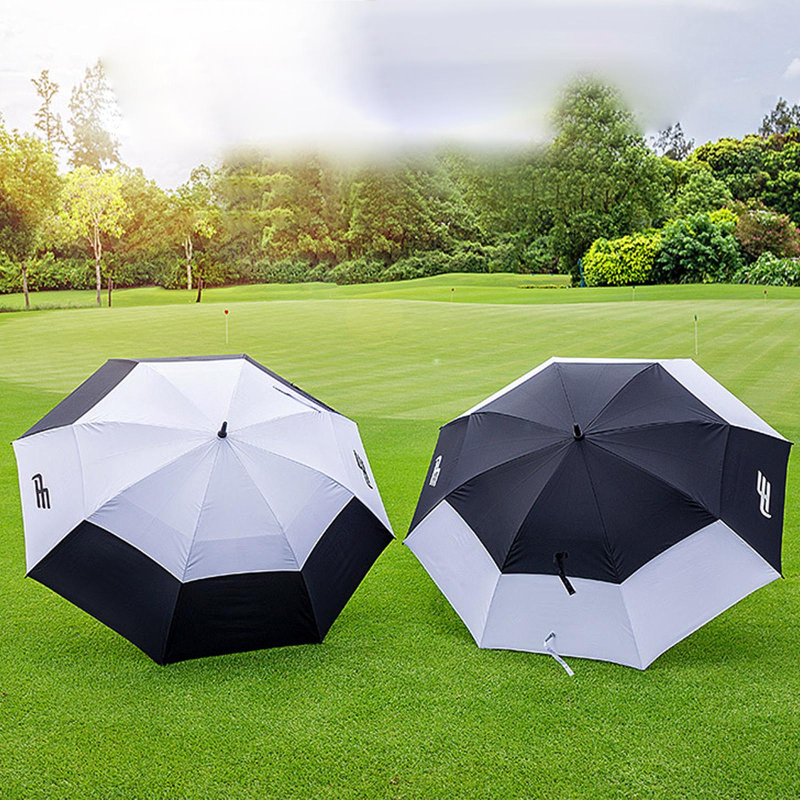 53 inch Golf Umbrella Auto Open Waterproof Rain Umbrella Vented Sturdy Black