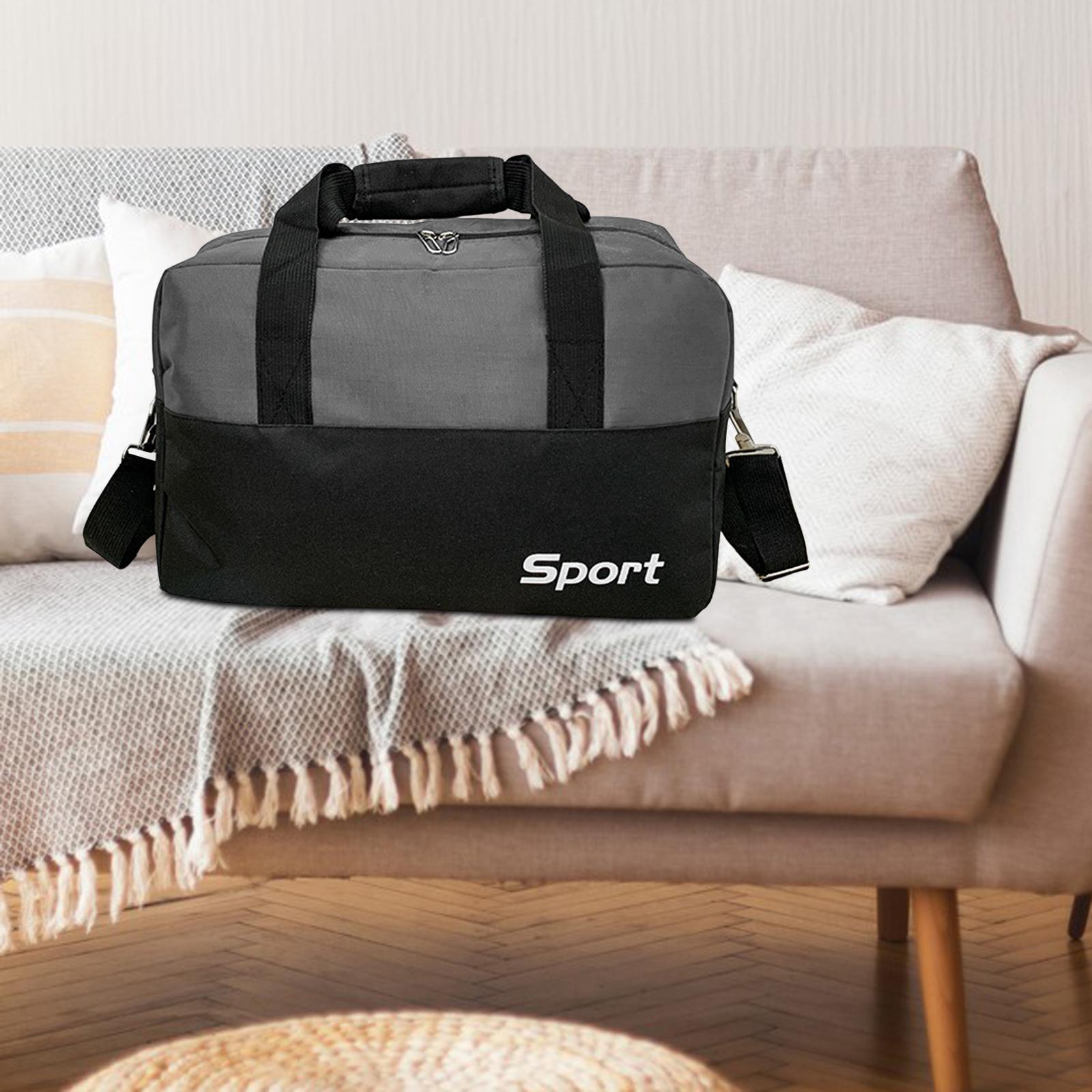Women Gym Bag Nylon Durable Overnight Weekender Bag for Workout Sports Gray