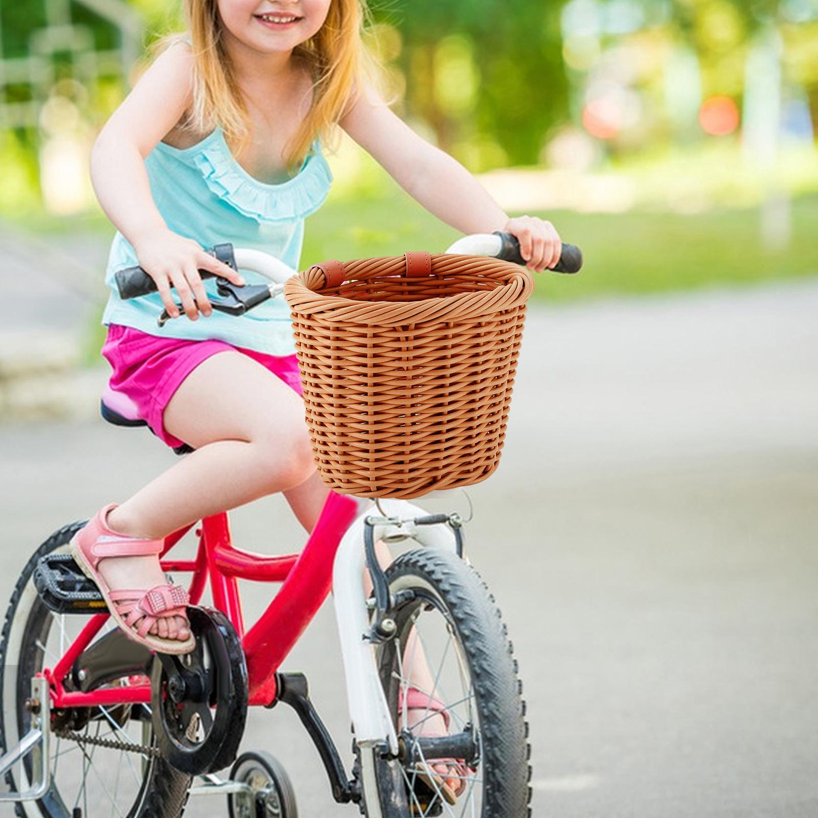 Bicycle Handlebar Basket Pets Carrier Picnic Mountain Bike Bike Basket Front Brown