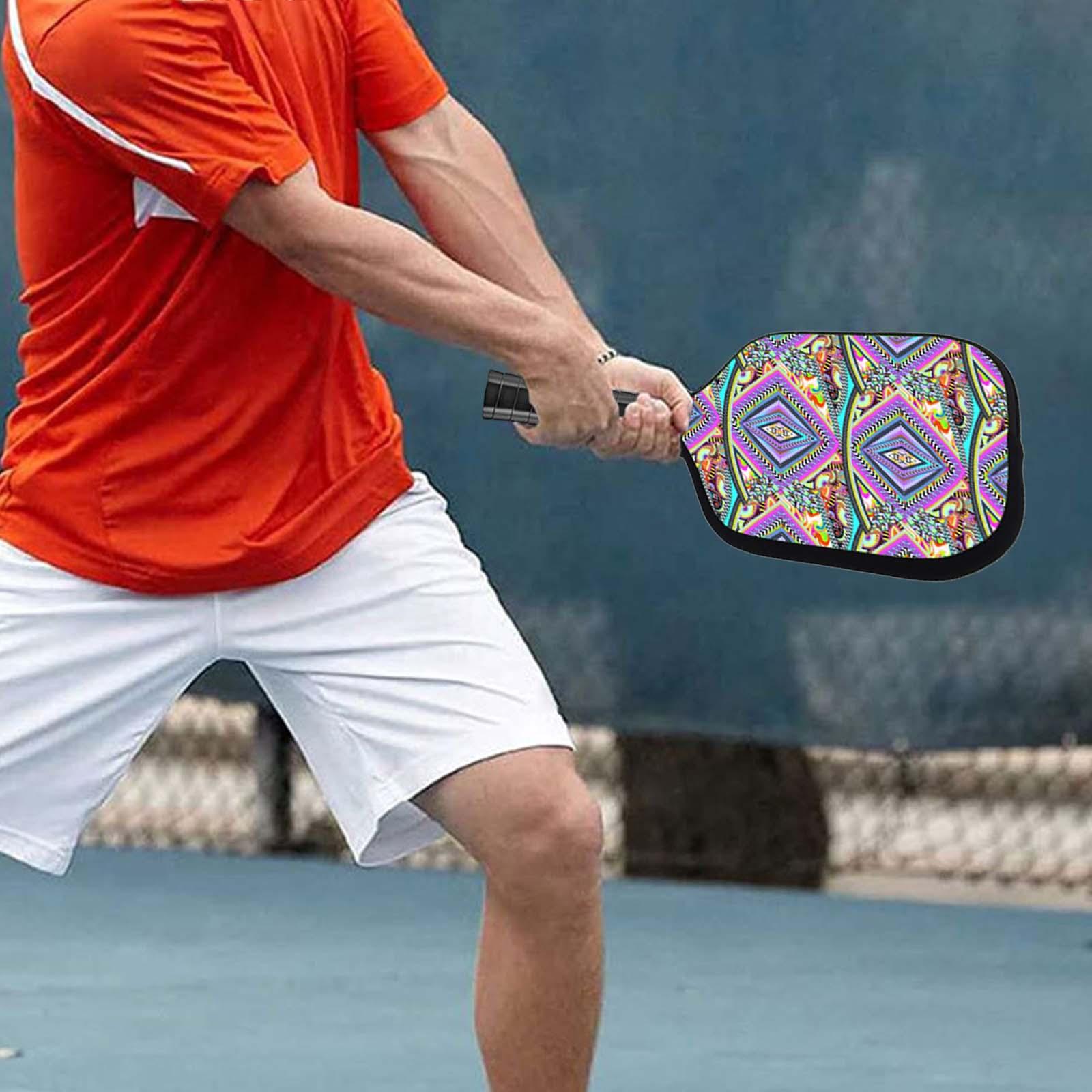 Rackets Sleeve Holder Waterproof Pouch Case Neoprene Pickleball Paddle Cover Geometry