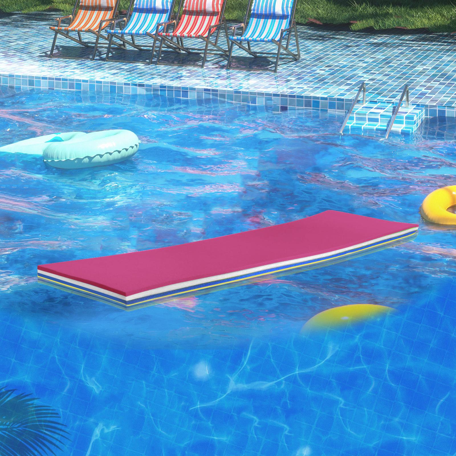 Pool Floating Water Mat Water Raft 3 Layer 110x40x3.2cm Durable Xpe Foam Mat