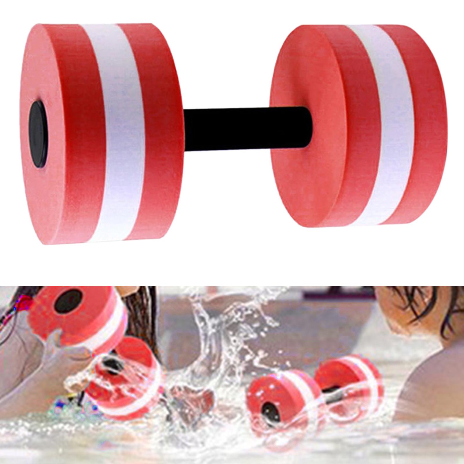 Aquatic Dumbbell Water Dumbells Aquatic Barbell Float Men Women Swim Barbell Red