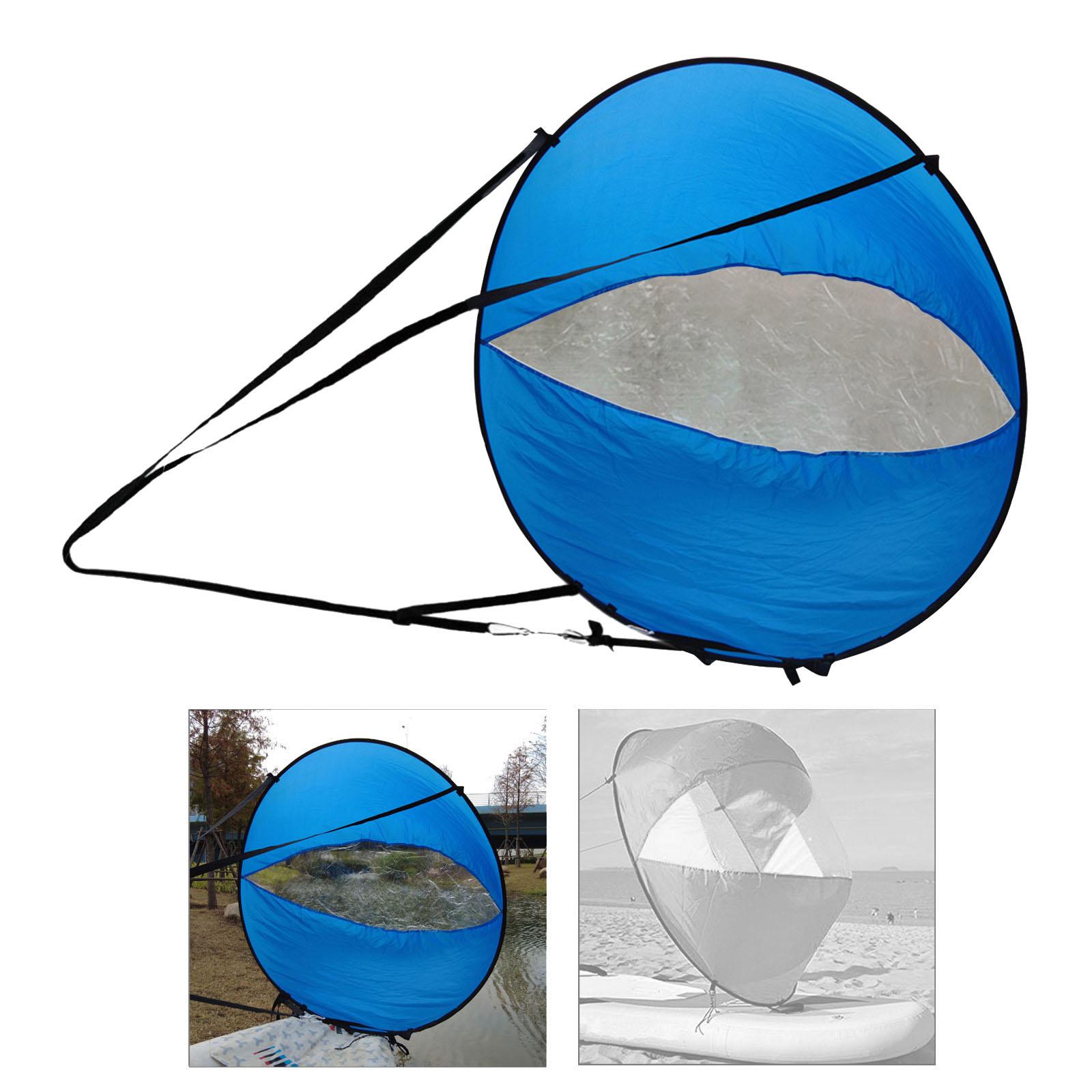 Downwind Wind Sail Kit 42" Popup Kayak Wind Sail for Inflatable Boats Canoes blue