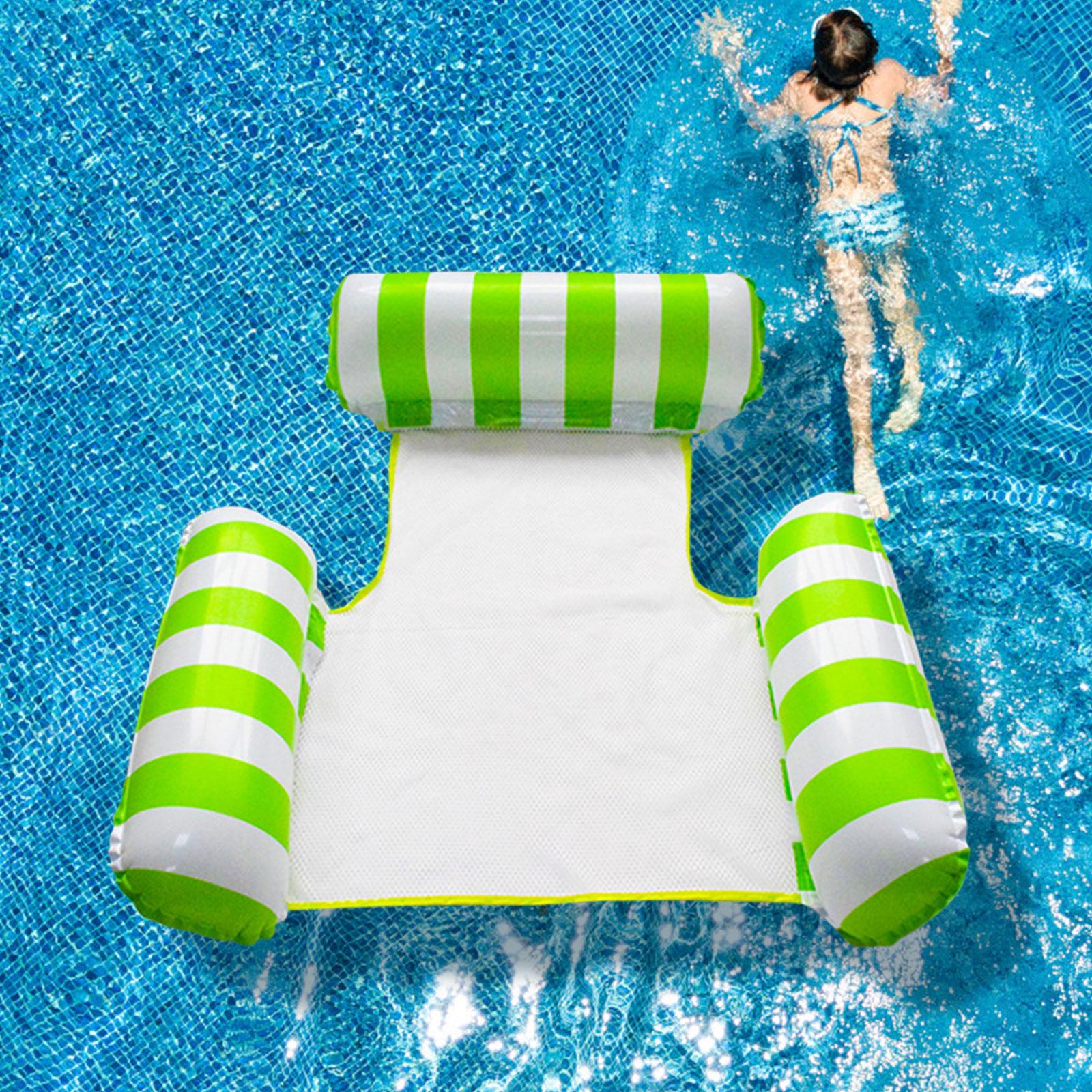 Inflatable Pool Float Bed Inflatable Floating Chair for Swimming Pool Travel Green