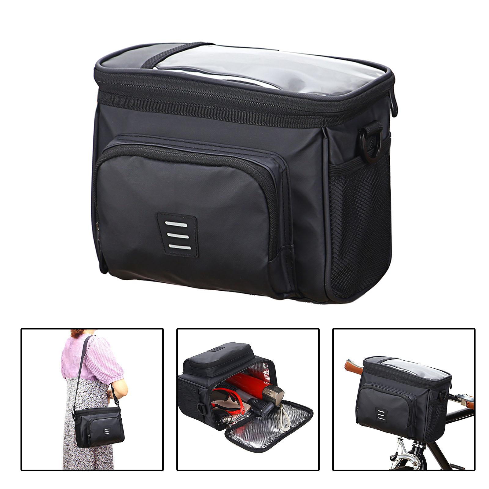 Bike Handlebar Bag Multipurpose Riding Pocket Durable for Riding Bike Travel