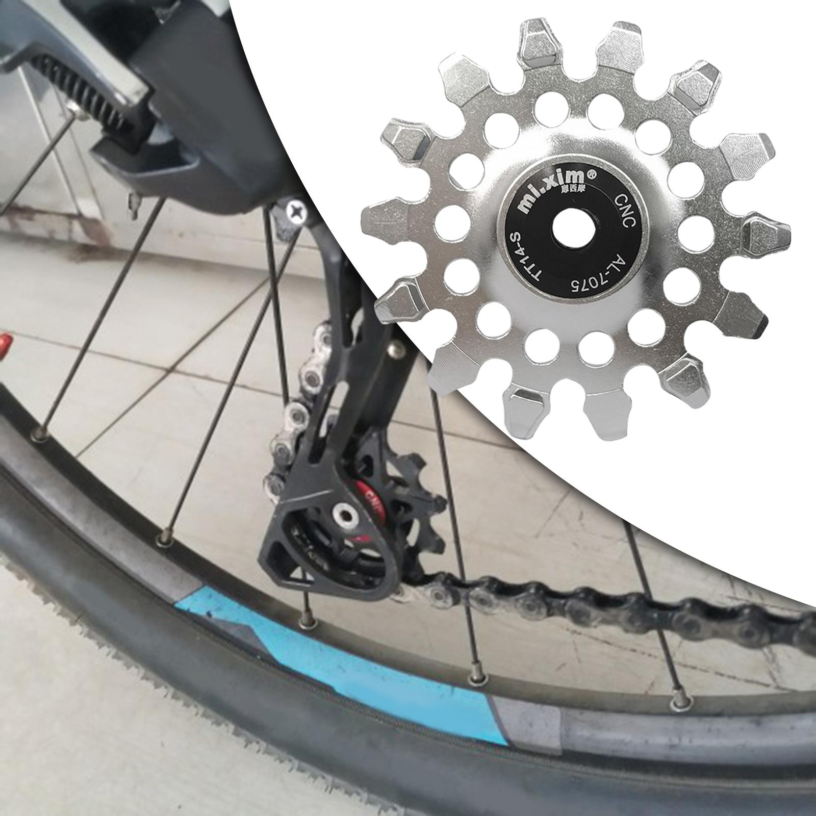 Bike Rear Derailleur Pulley Components Lightweight Easy Installation Bearing Silver