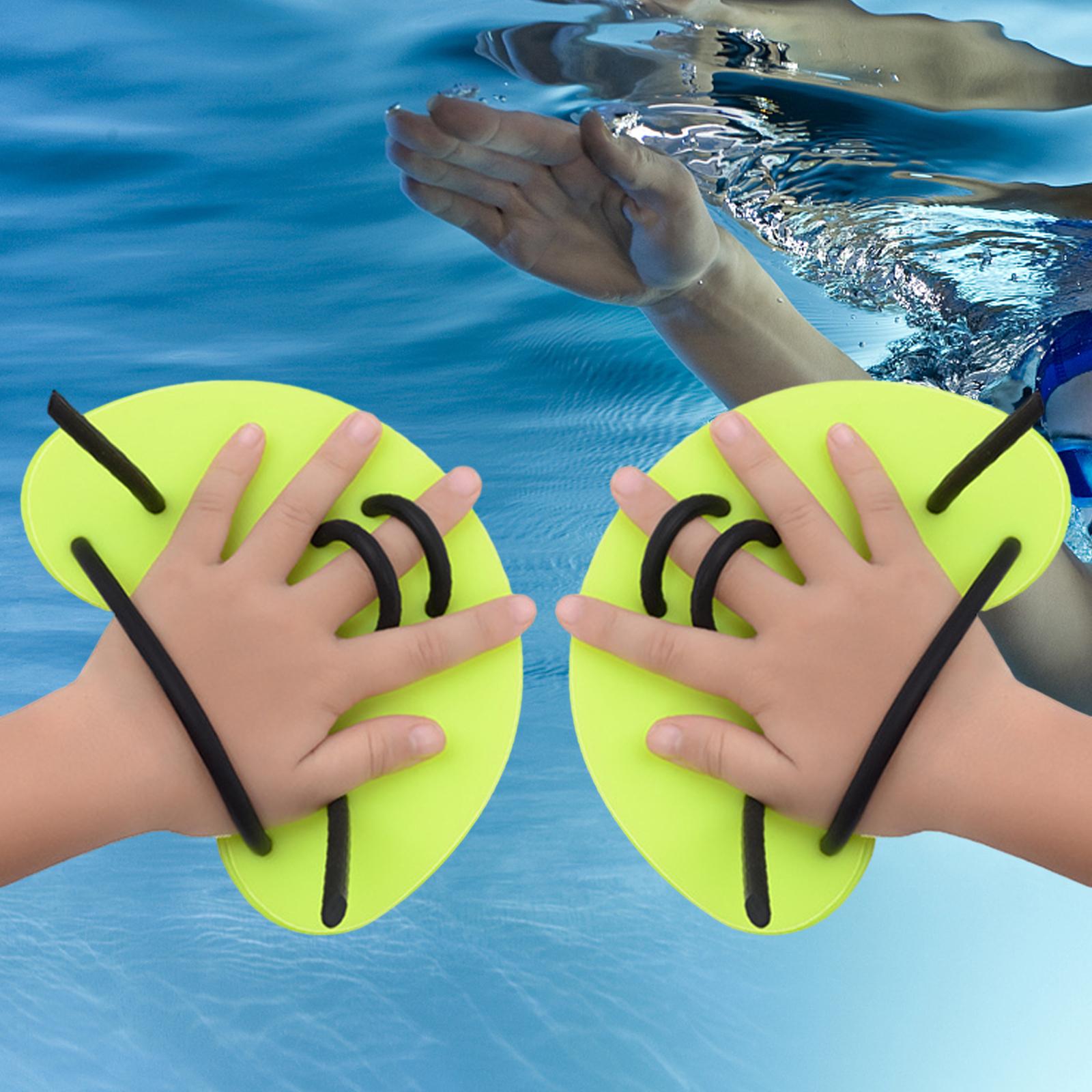 Swimming Hand Paddles Gloves Aquatic Fitness Swimming Equipment Swim Paddles Green