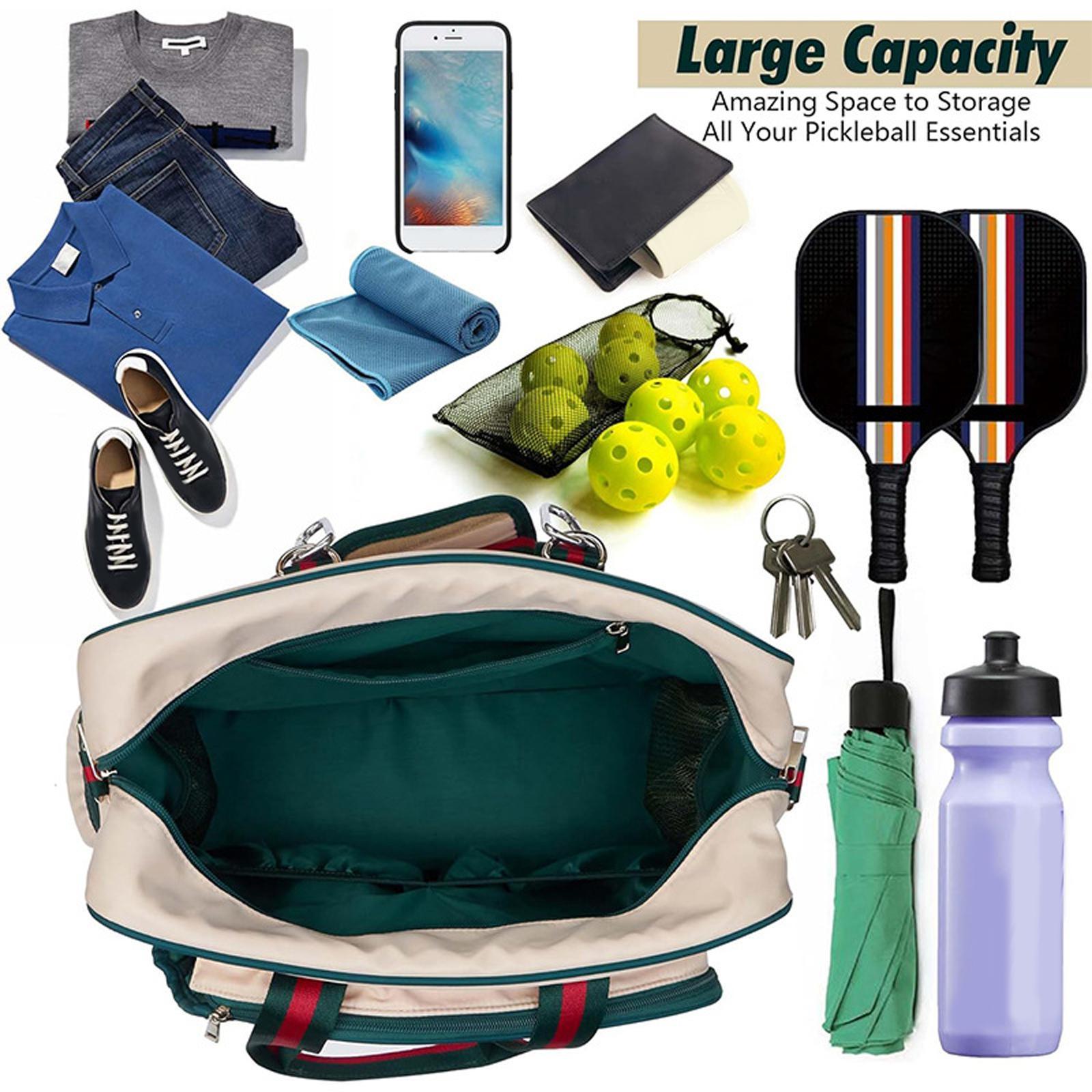 Pickleball Racket Bag Shoulder Bag Carry Bag Handbag Portable Pickleball Bag