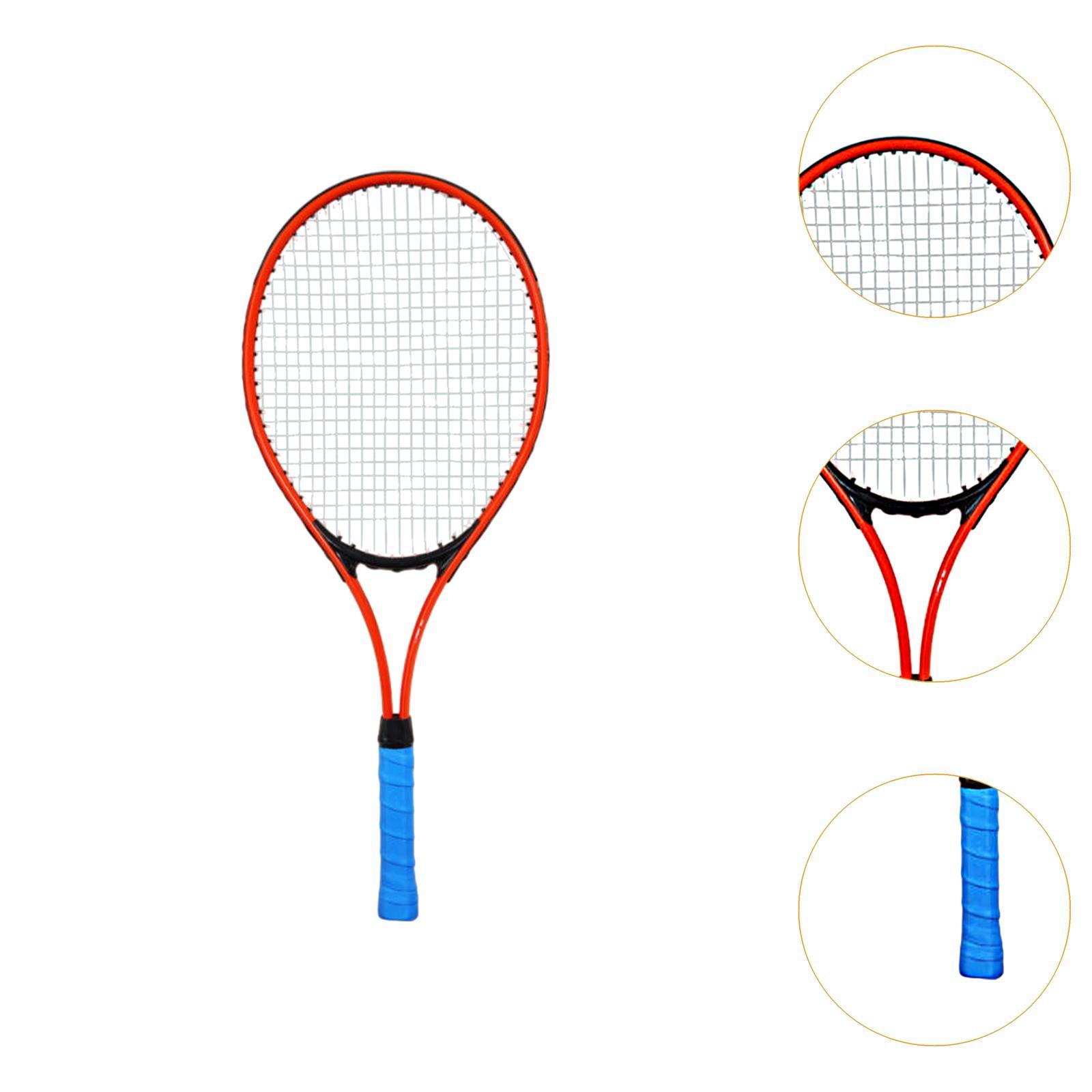 Tennis Racket Practical Lightweight Nylon Strings for Park Practice Backyard Orange