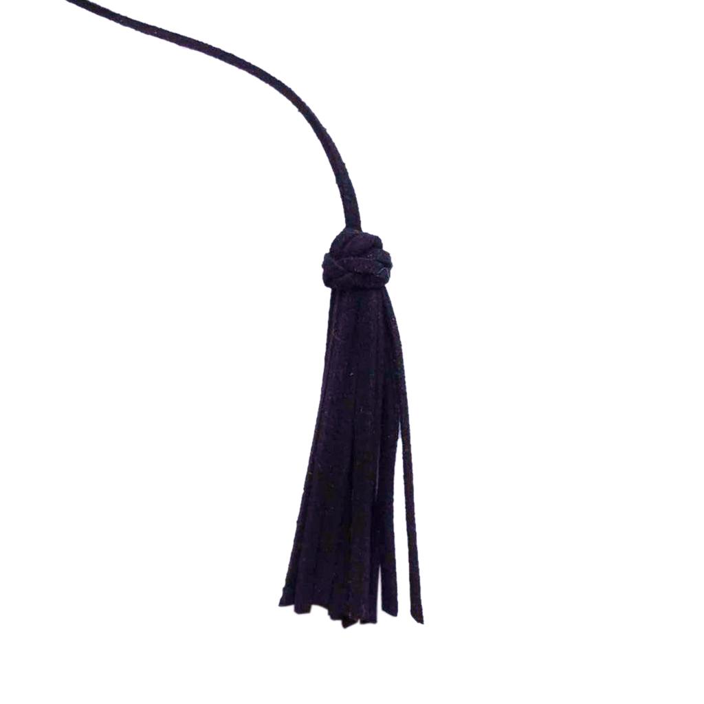 Poly Peach Tassel Charm Pendant Accessories for Bags Key Chains Black