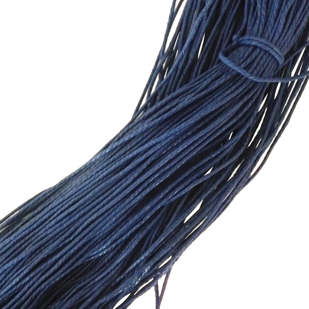 10M Royalblue Waxed Cotton Rope String Jewelry Bracelet Making 2mm