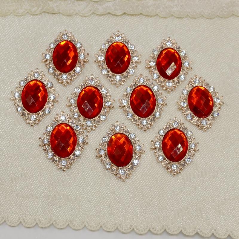 20pcs DIY Rhinestone Flat Back Beads Button Scrapbook Embellishment