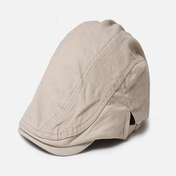 Phenovo Unisex Adults Chic Duckbill Flat Cap Comfy Cotton Golf Hat Beige