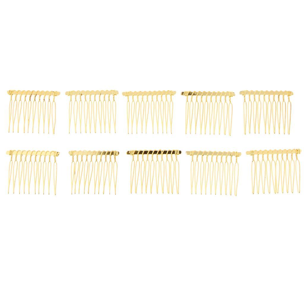 10Pcs Metal Hair Comb Slide Side Combs Hair Clip Wedding Decor for ...