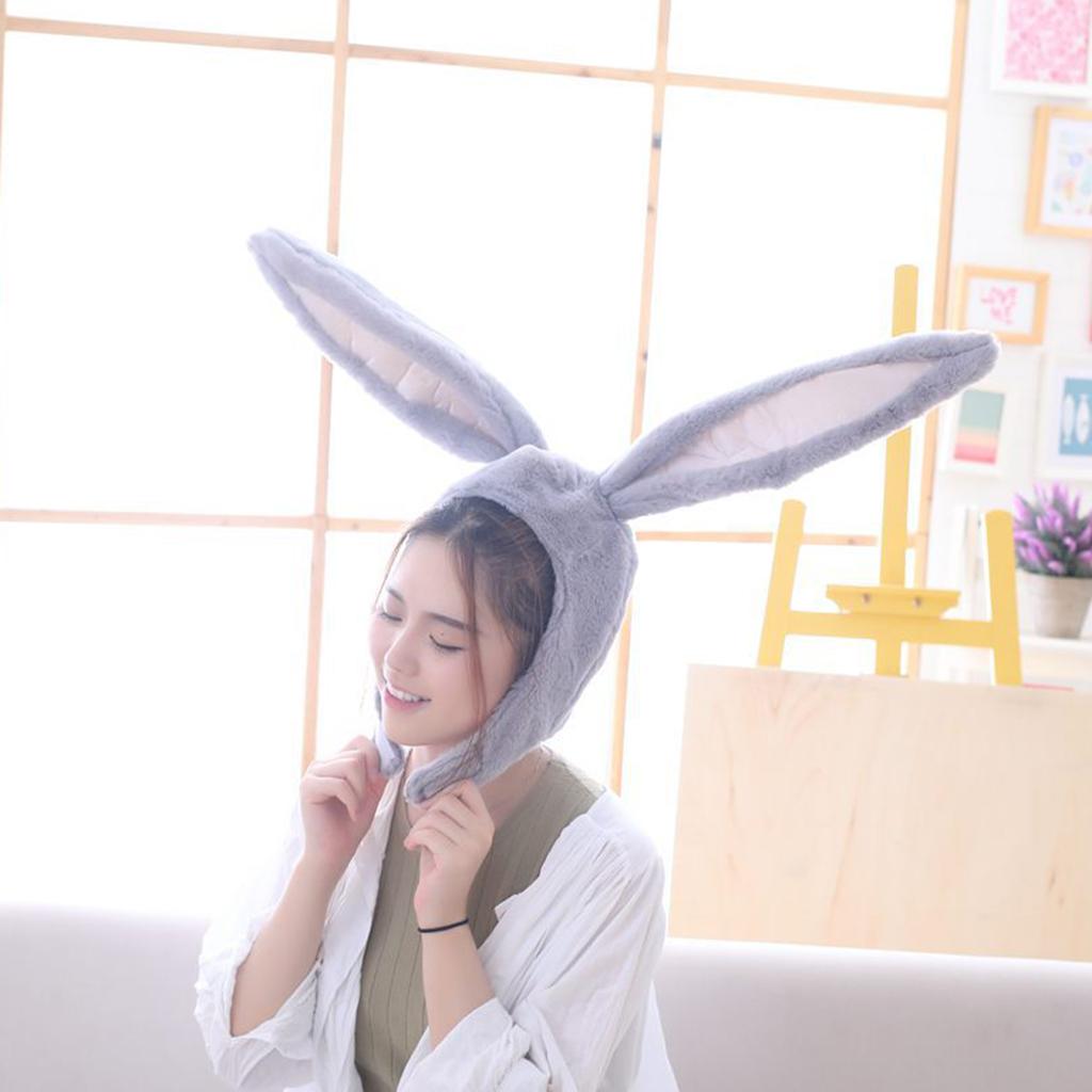 2 Pieces Plush Cartoon Rabbit Animal Hat Holiday Festive Cosplay Costume