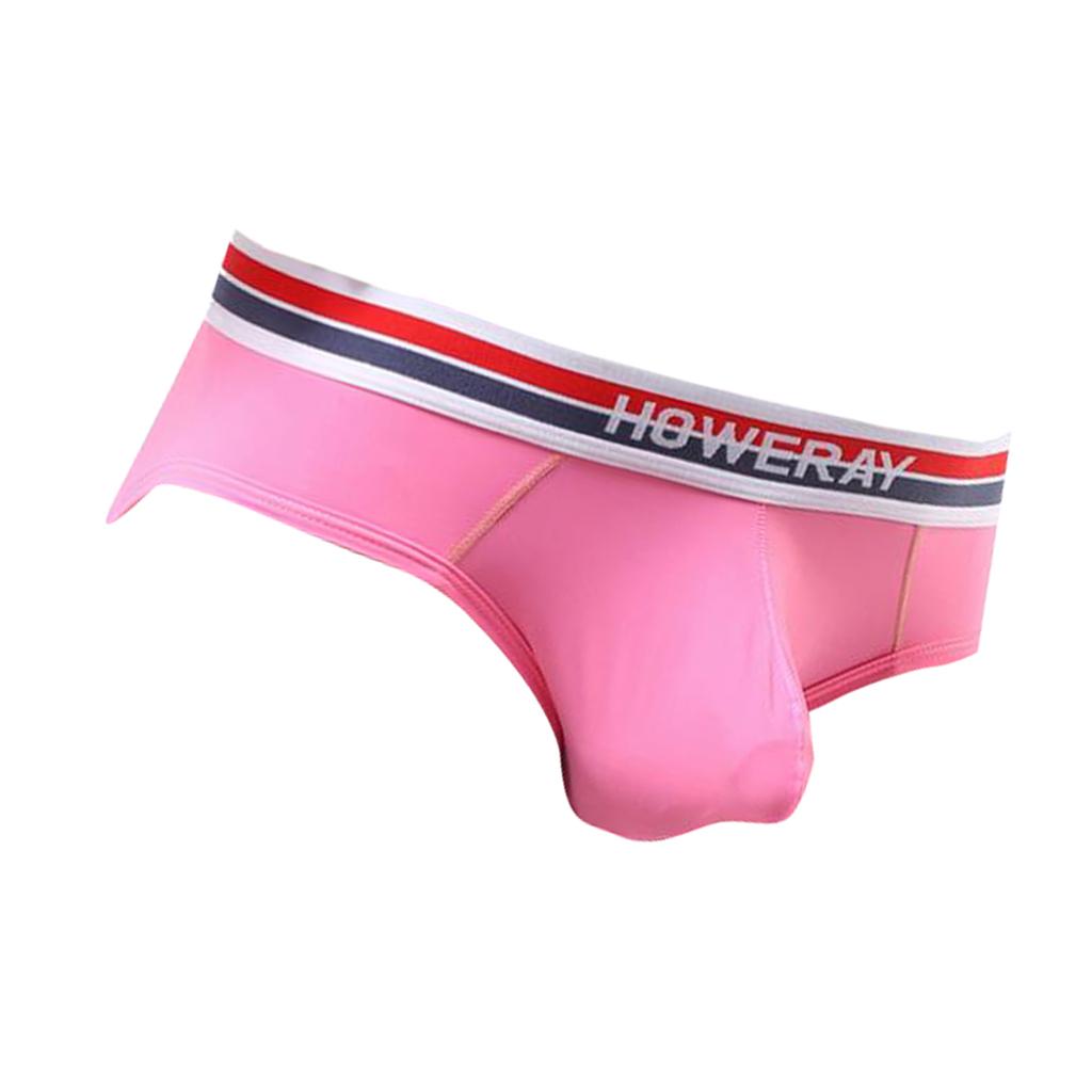Sexy Men Low Rise Briefs Underwear Panties Underpants Shorts XXL Pink