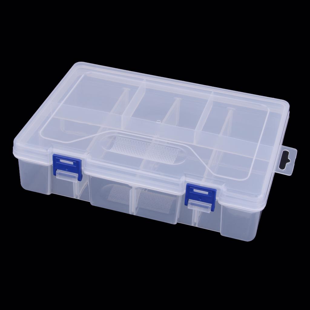 Clear Transparent Box With Dividers for Storage Top LID Hobby