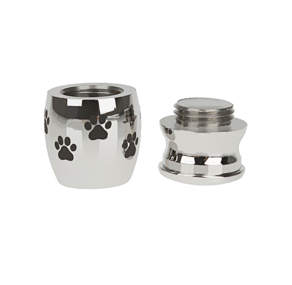 Paw Pattern Stainless Steel Cremation Urn Ash Memorial Container Pendant