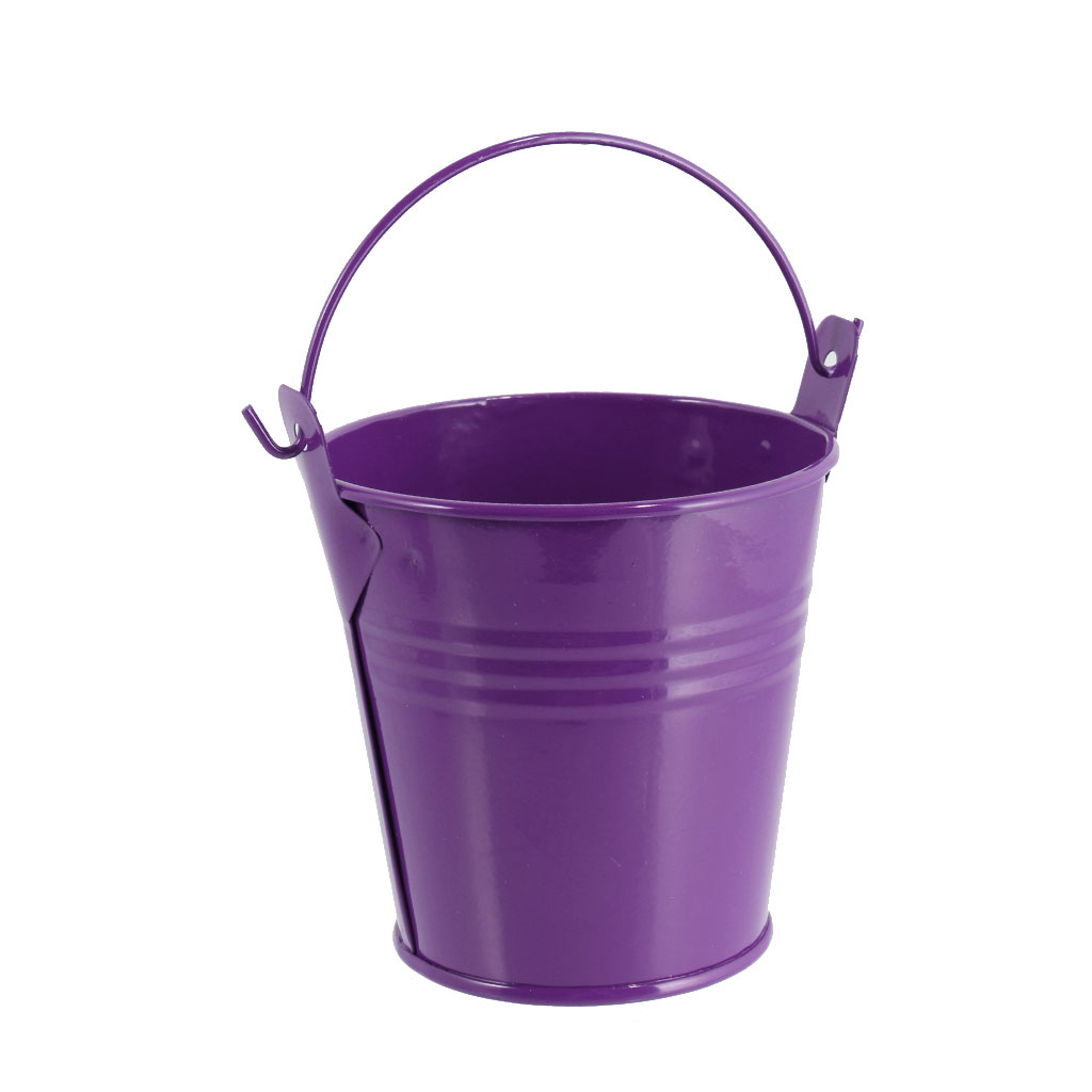 Cute Mini Pail Bucket Candy Favor Gift Box Wedding Party Gift Supply Purple1