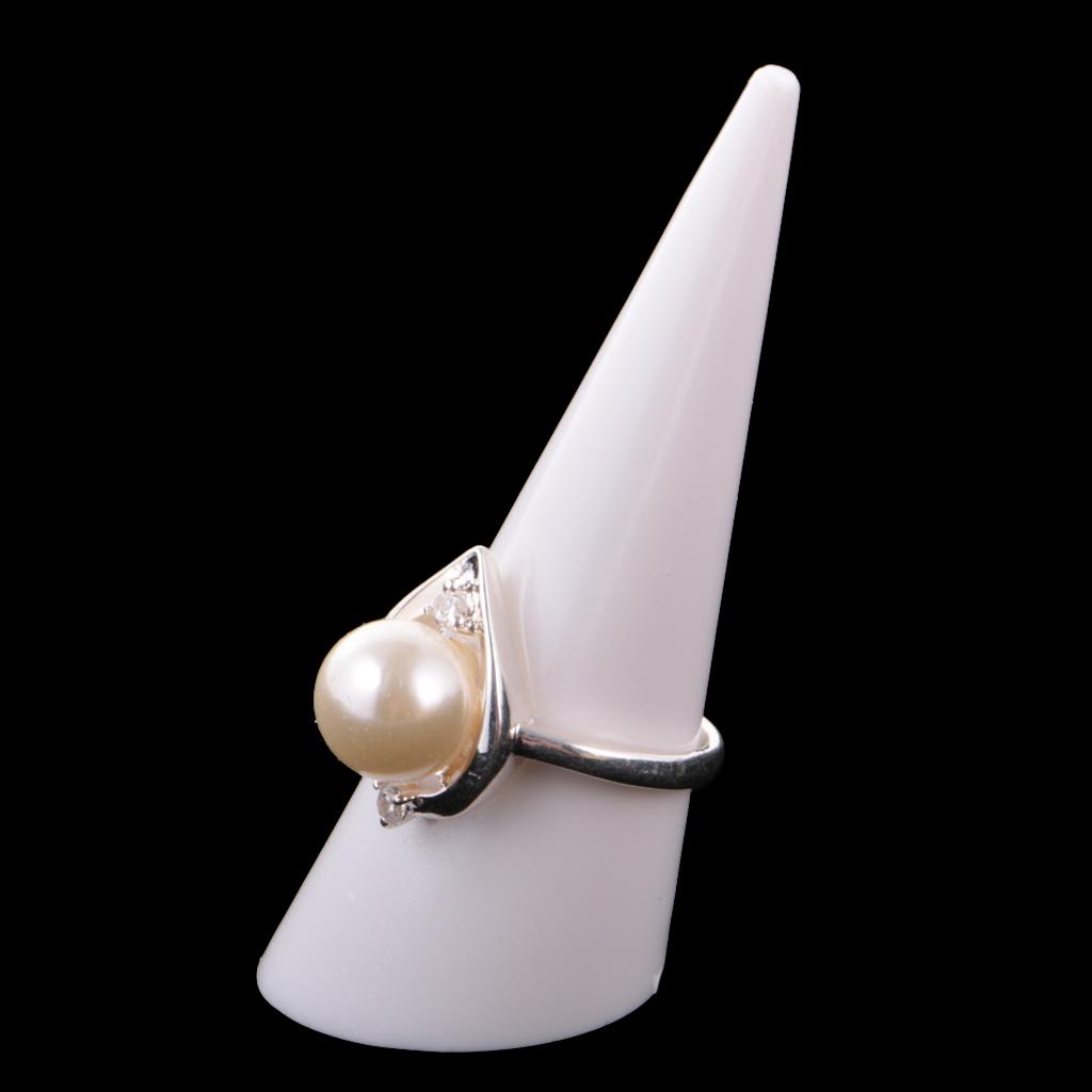 30 Pieces Plastic Finger Cone Rings Stand Jewellery Display Holder Showcase