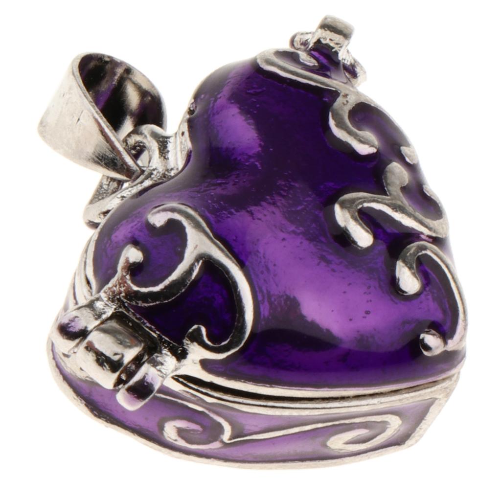3 Pieces Heart Enamel Openable Cremation Keepsake Urn Pendant Fit Necklace