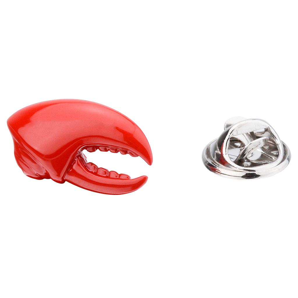4xLobster Claw Shape Shirt Collar Pin Brooch Men Women Lapel Pins Nautical