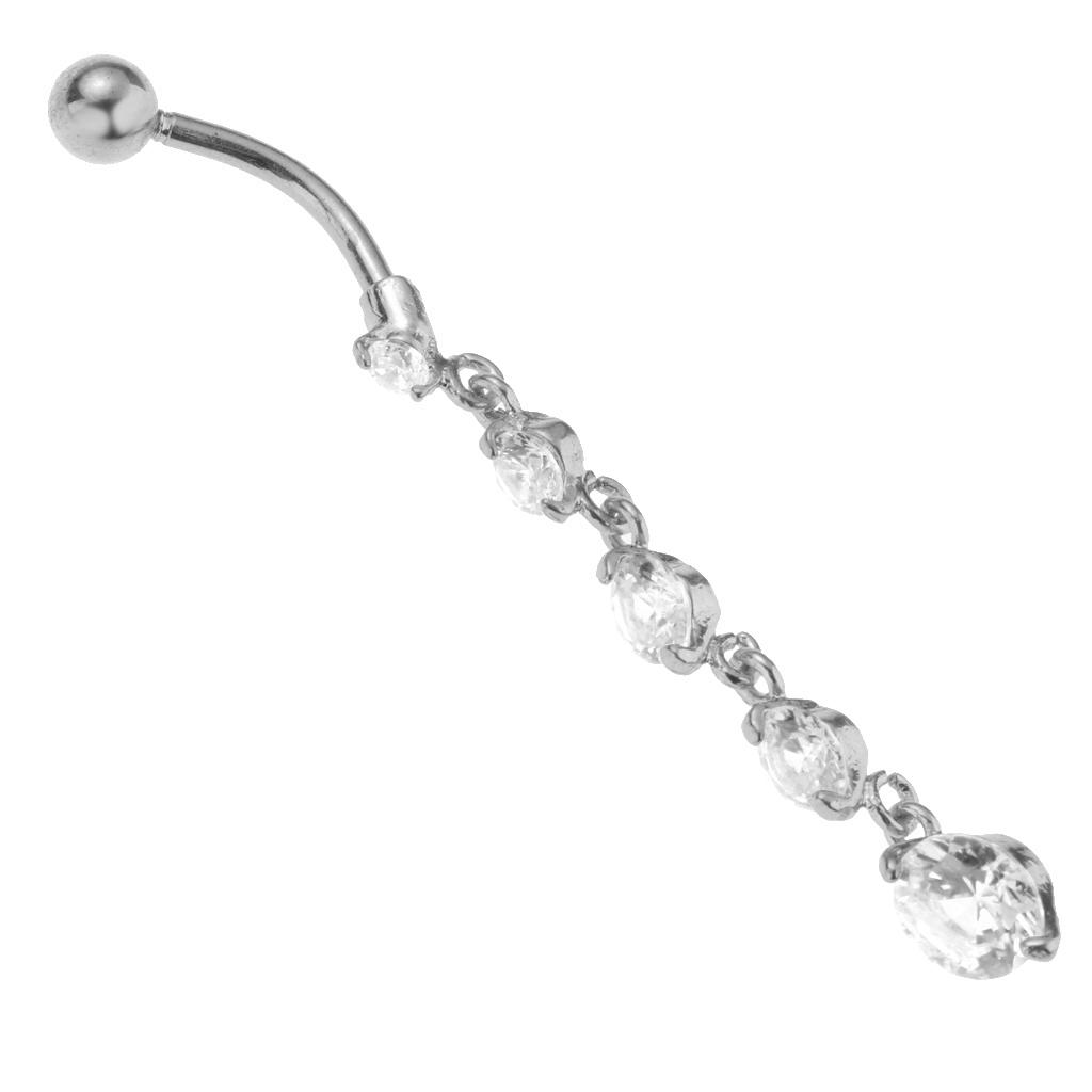 Luxury CZ Dangle Belly Button Rings for 