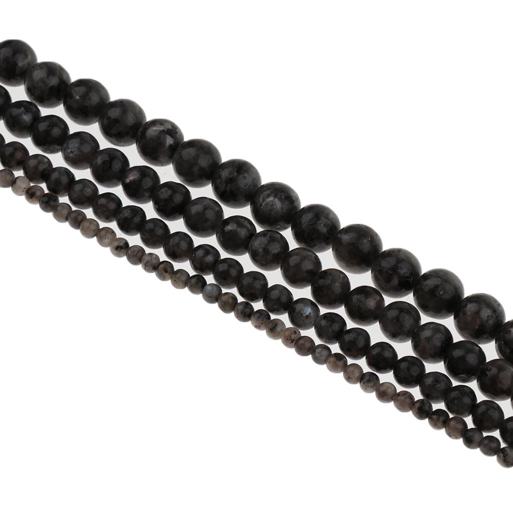 DIY Larvikite Labradorite Black Labradorite Gemstone Round Loose Beads 10MM