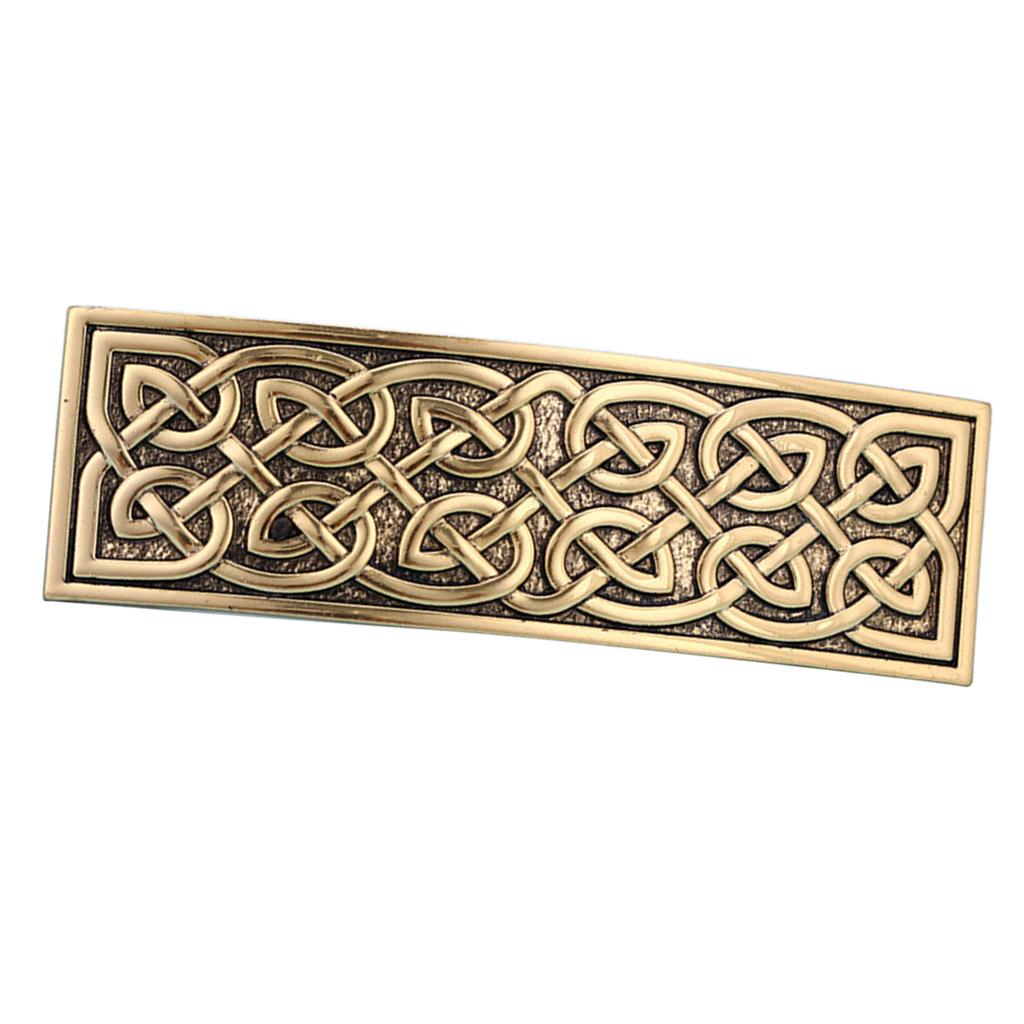Vintage Style Large Celtic Hair Clip Hand Crafted Metal Barrette For 