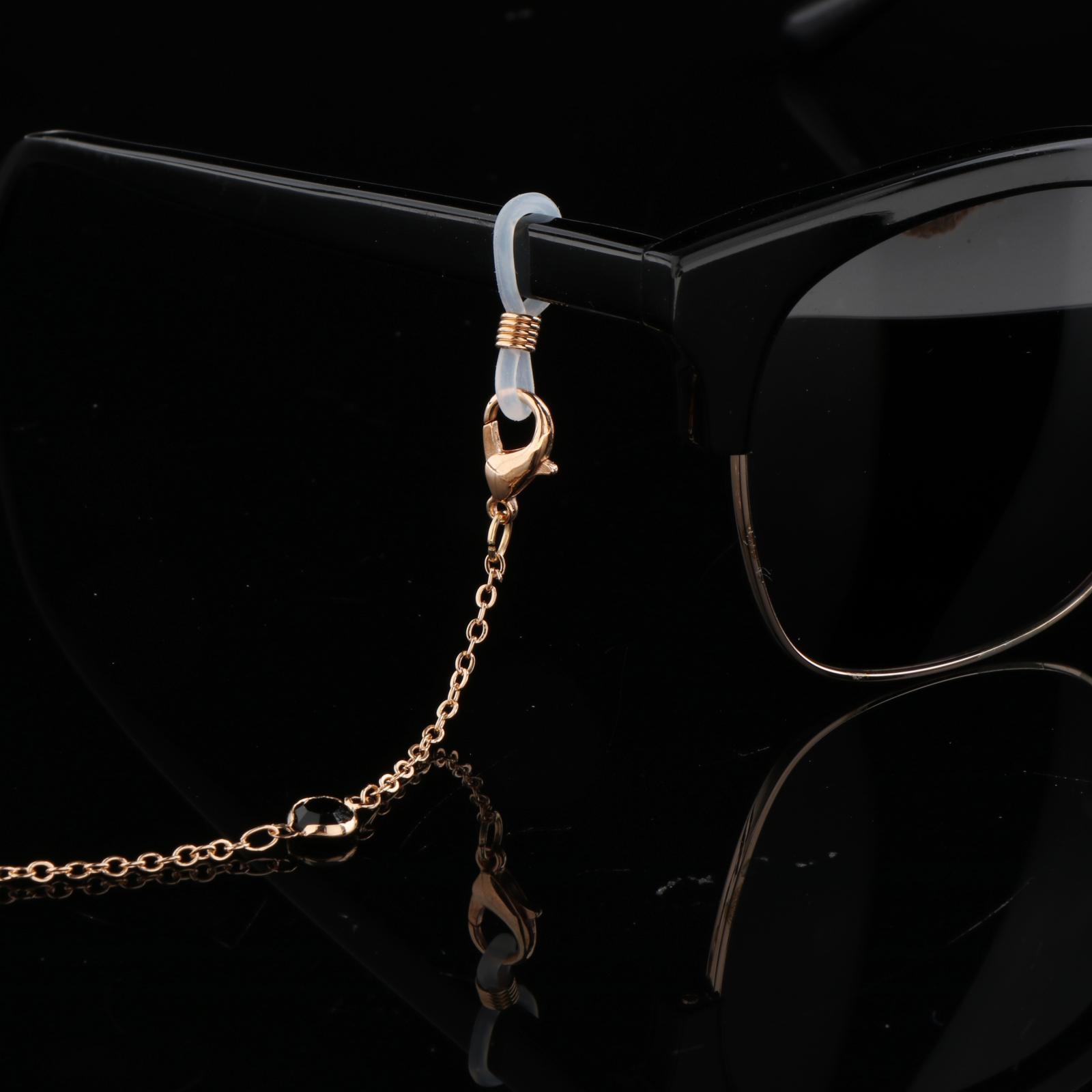 Metal Beaded Eyeglass Chains Chian Strap Holder Neck Chain Black