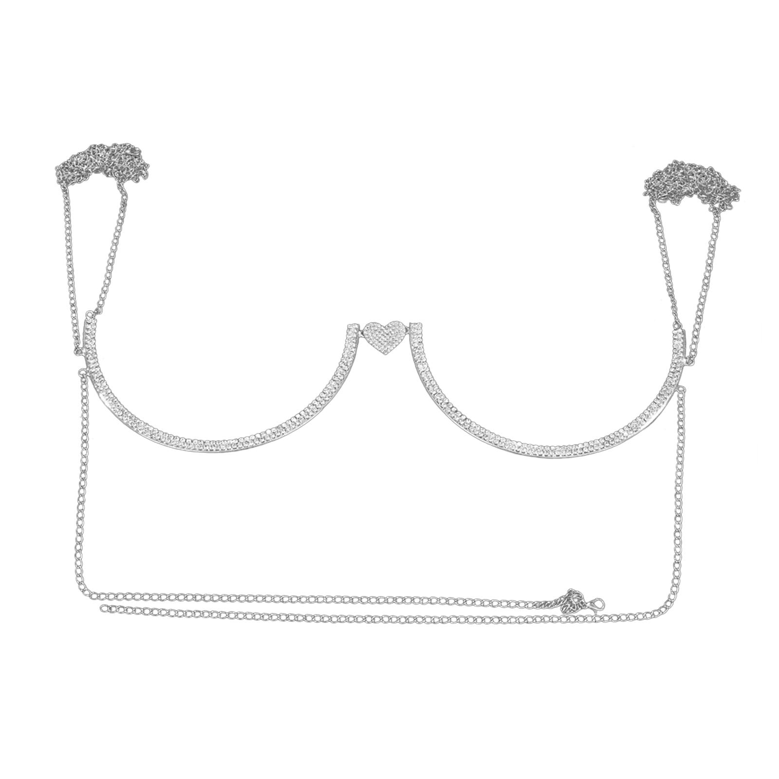 Body Chains Popular Accessories Charms Bling for Nightclub bikini Silver 