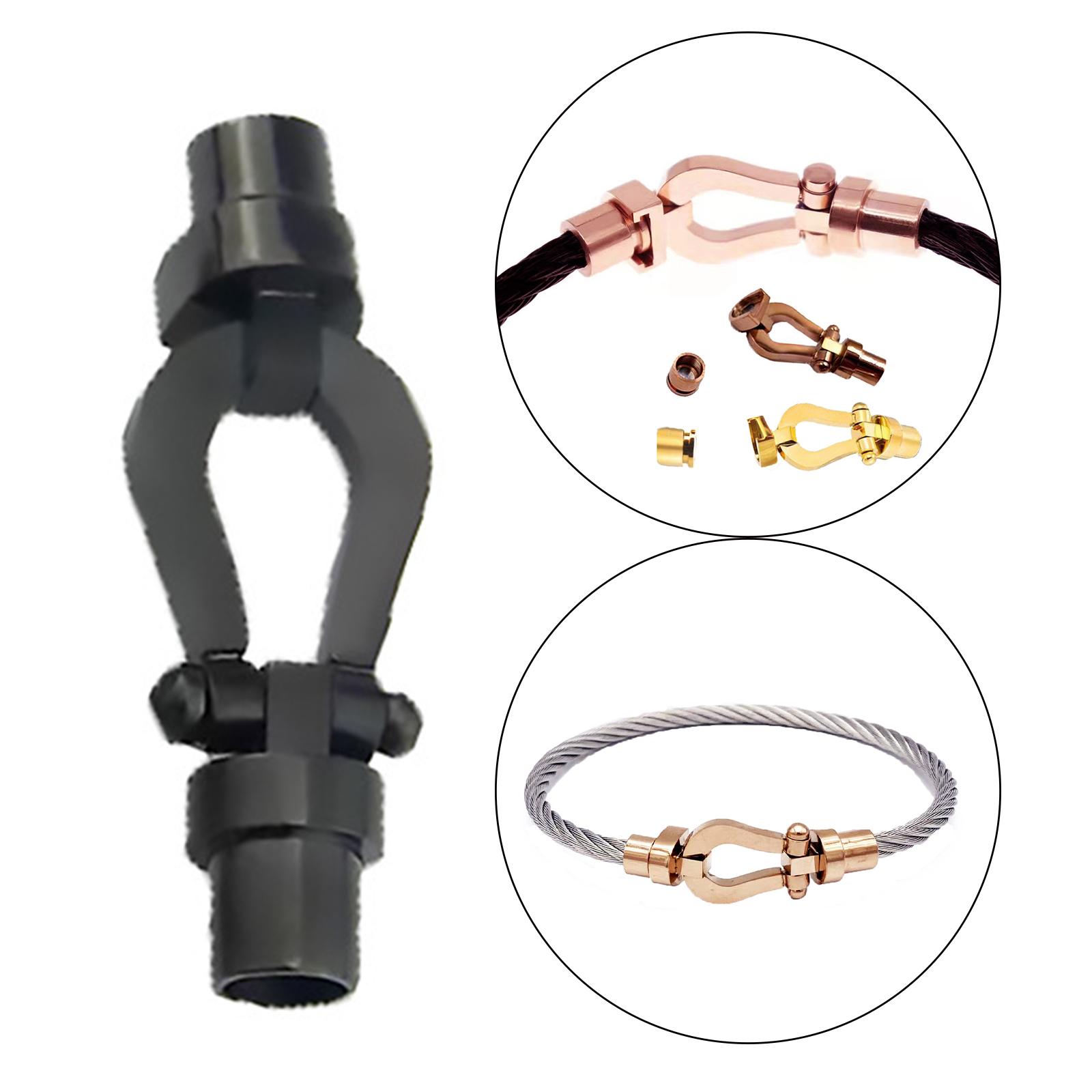 Bracelet Connection Buckle for Replacement DIY Processing Easy to Install Black  