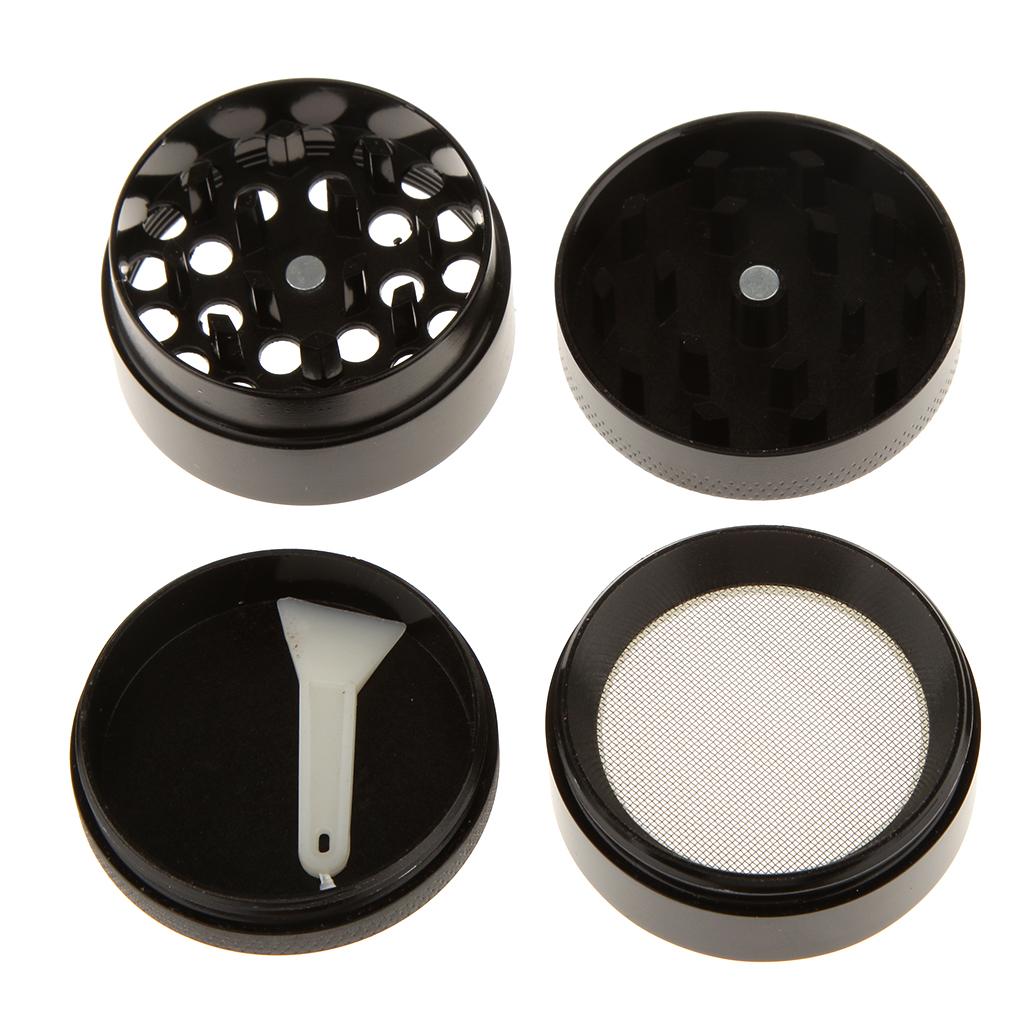 4 Layers Metal Crusher Grinder Black