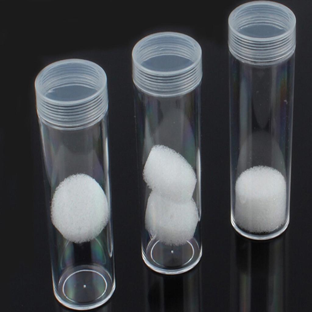 10 Pcs 25mm Protective Tube Holder Clear Round Cases Coin Storage Boxes
