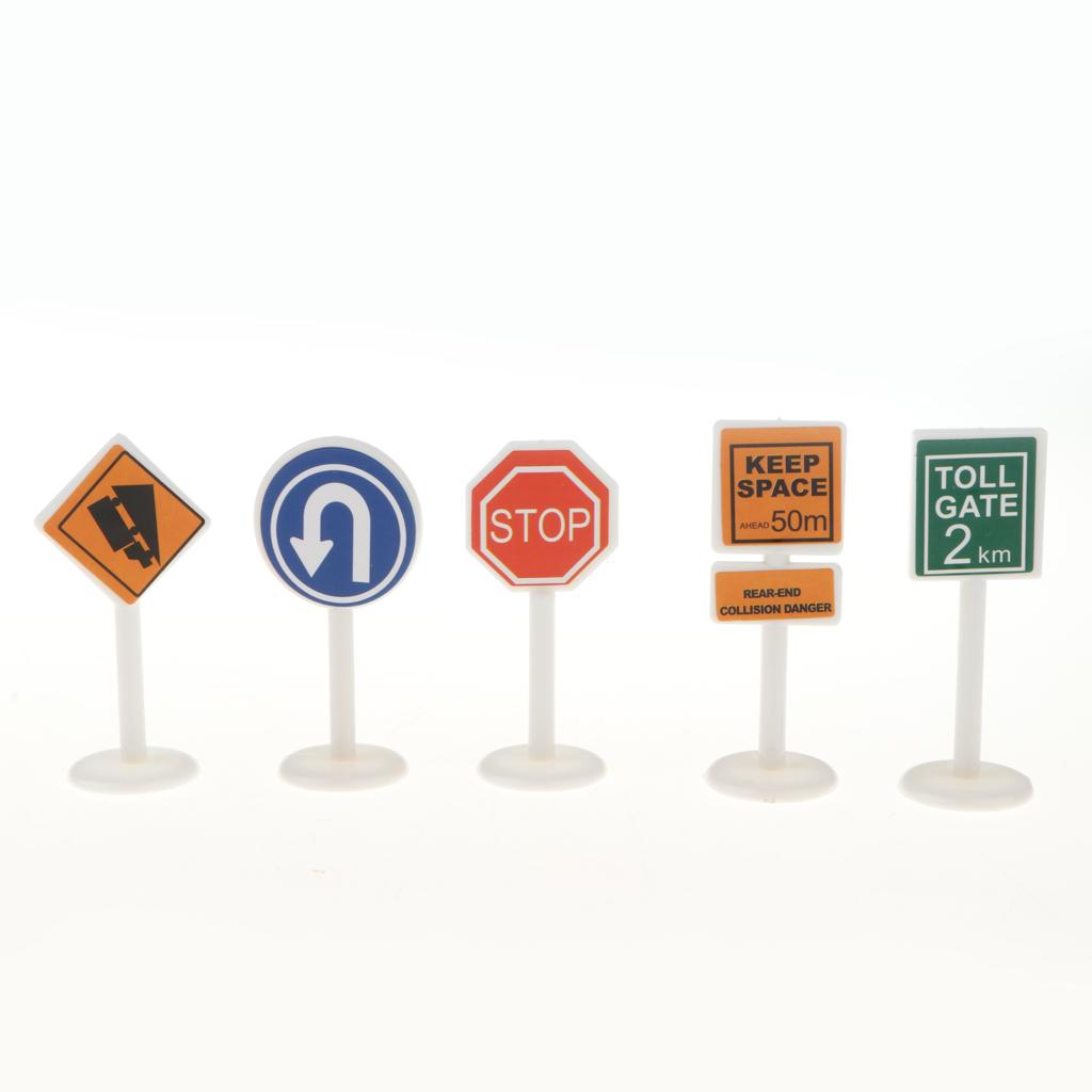 Road Signs Toy Kid Traffic Knowledge Educational DIY Car Vehilce Scene