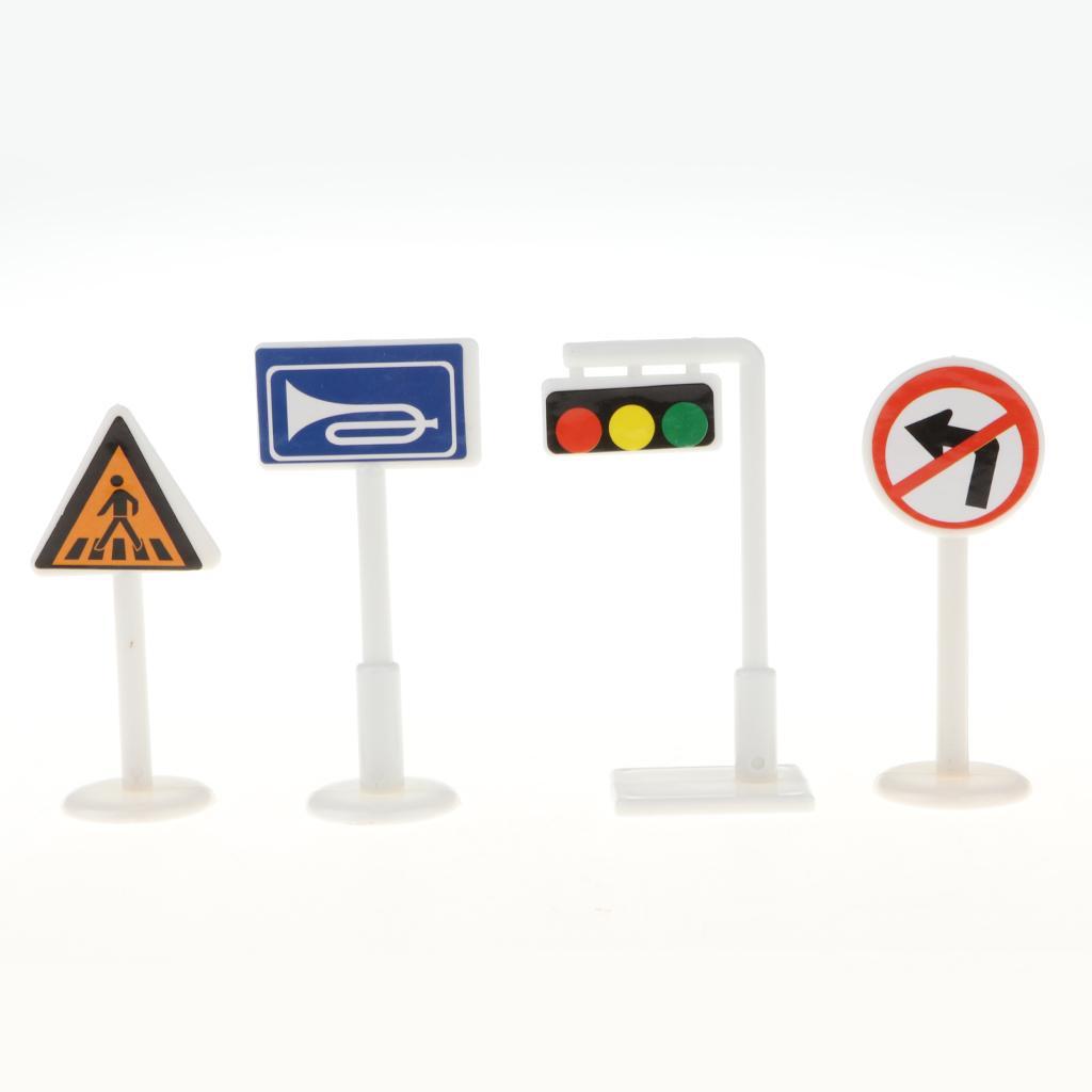 Road Signs Toy Kid Traffic Knowledge Educational DIY Car Vehilce Scene ...